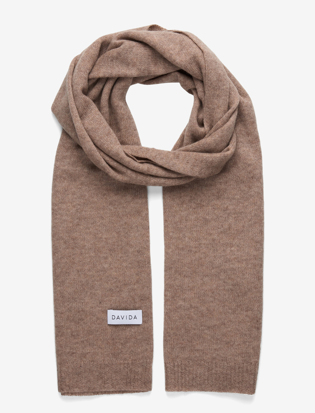 Davida Cashmere - Rectangular Scarf - aksessuaarid - mink - 0
