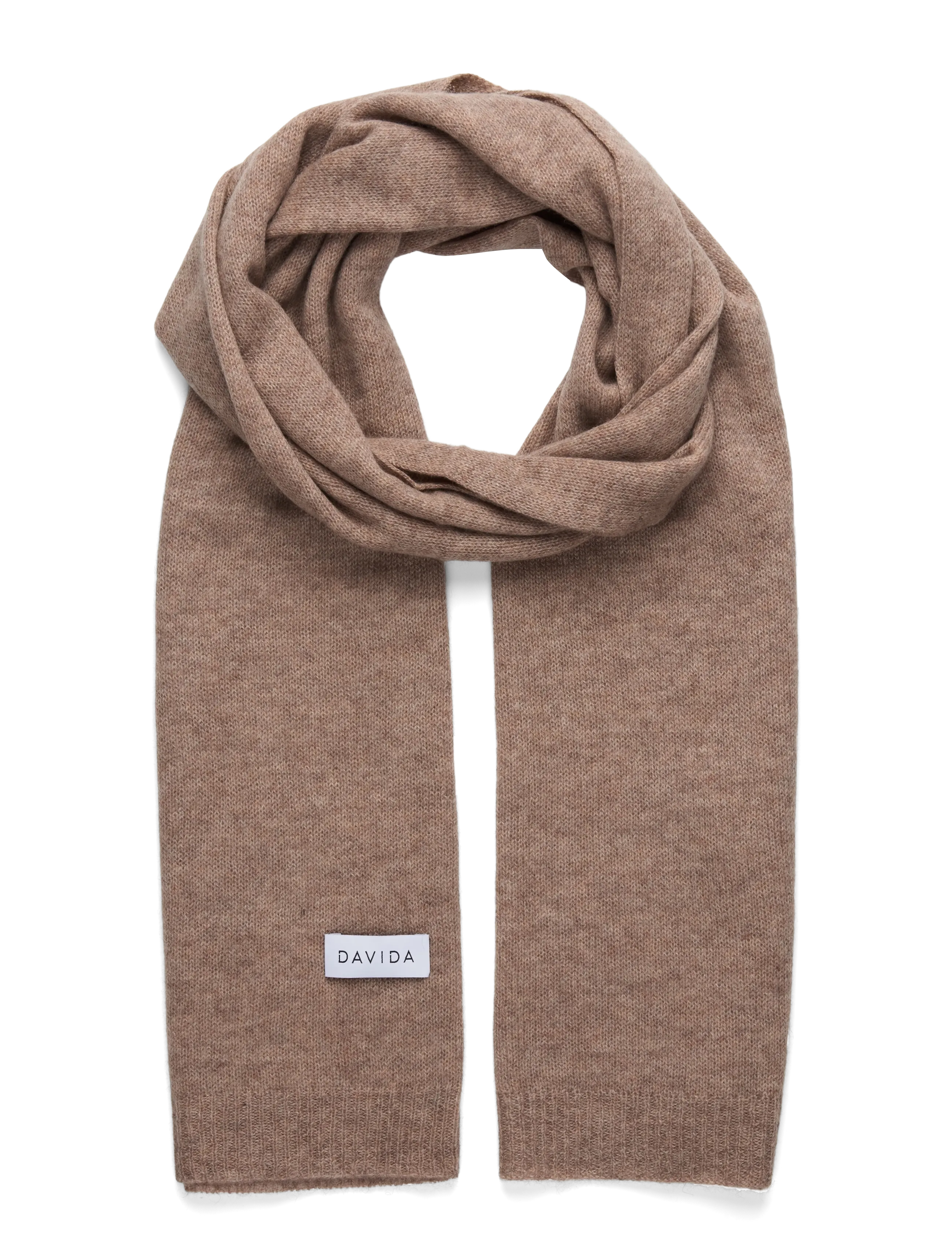 Davida Cashmere Rectangular Scarf - Davida Cashmere - MINK / beige