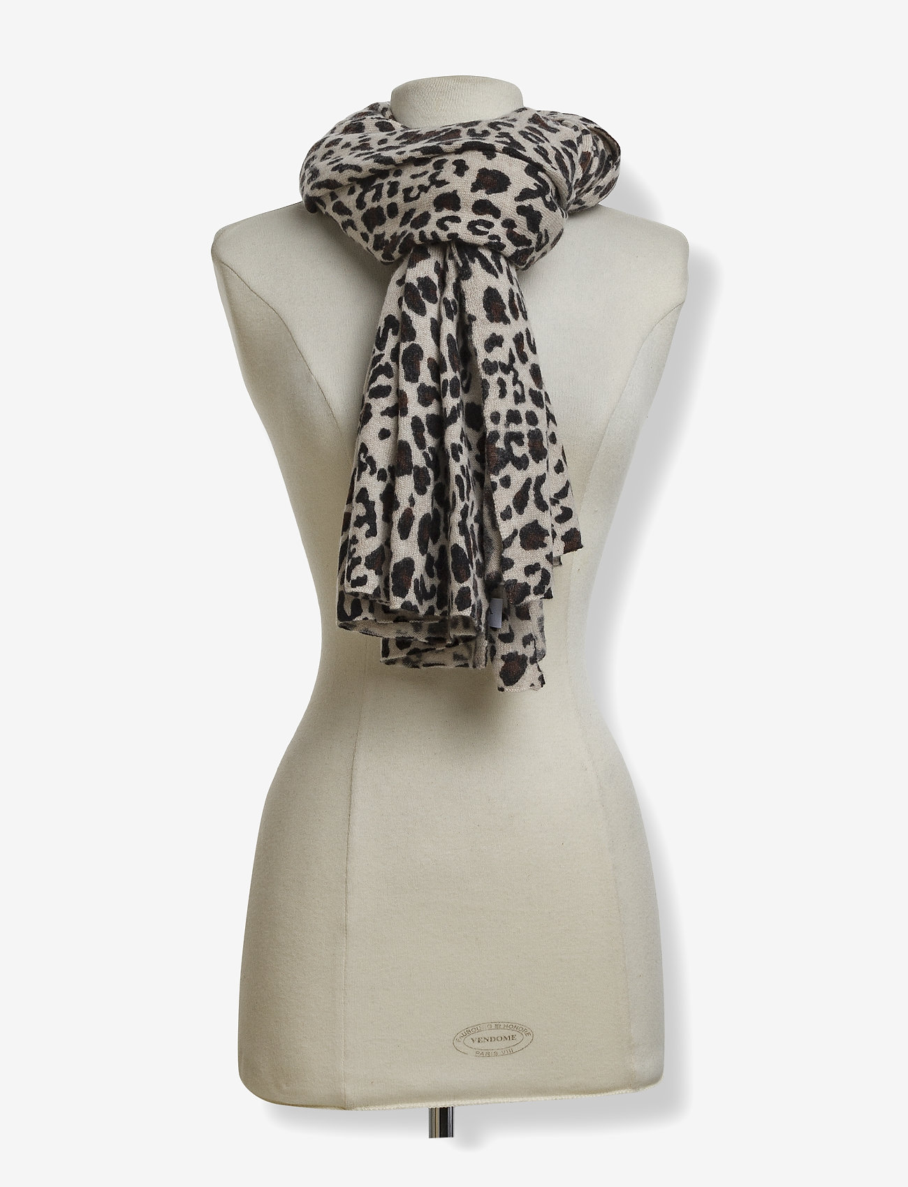 Davida Cashmere - Scarf Leopard - animal light - 1