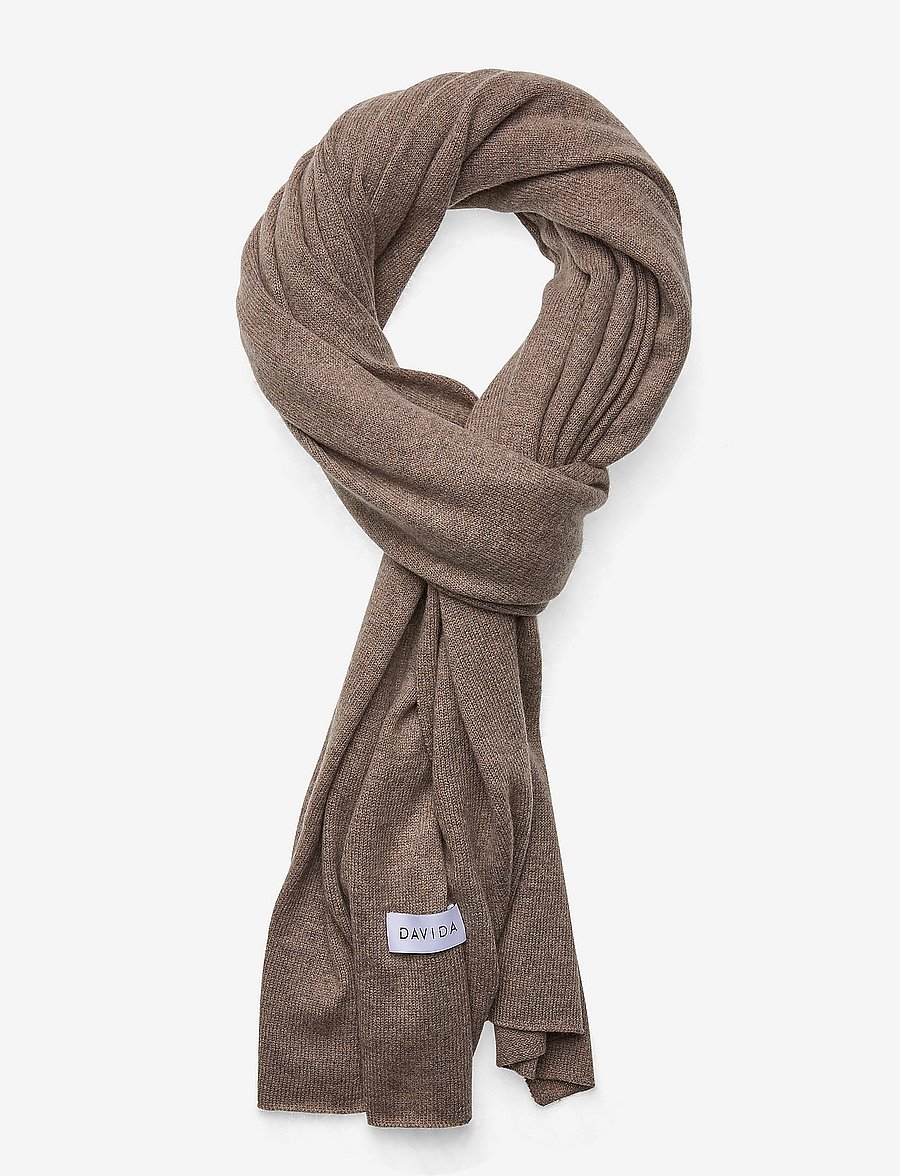 Davida Cashmere - big classic scarf - cashmere - mink - 0
