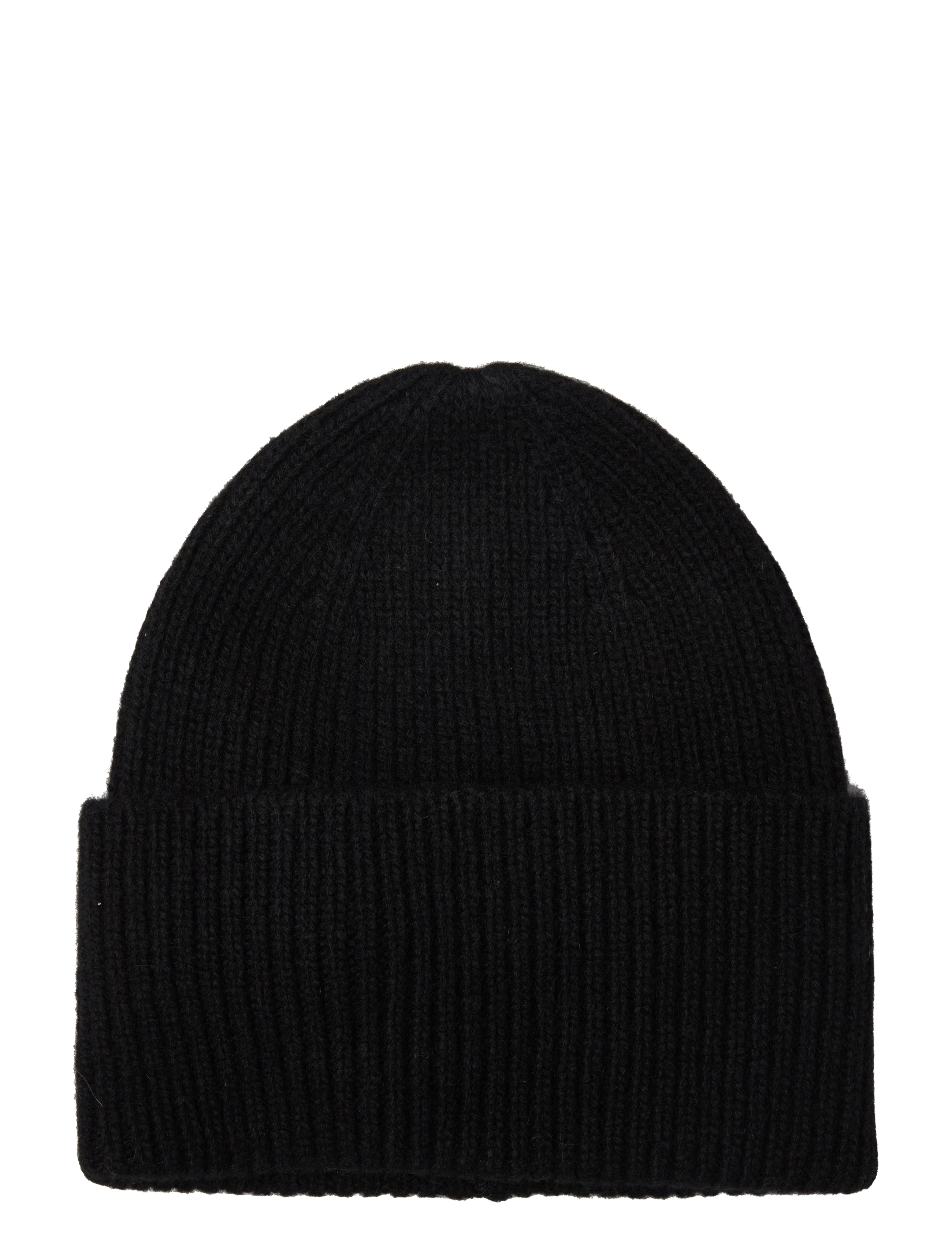Davida Cashmere Fold Rib Cap - Davida Cashmere - BLACK / black