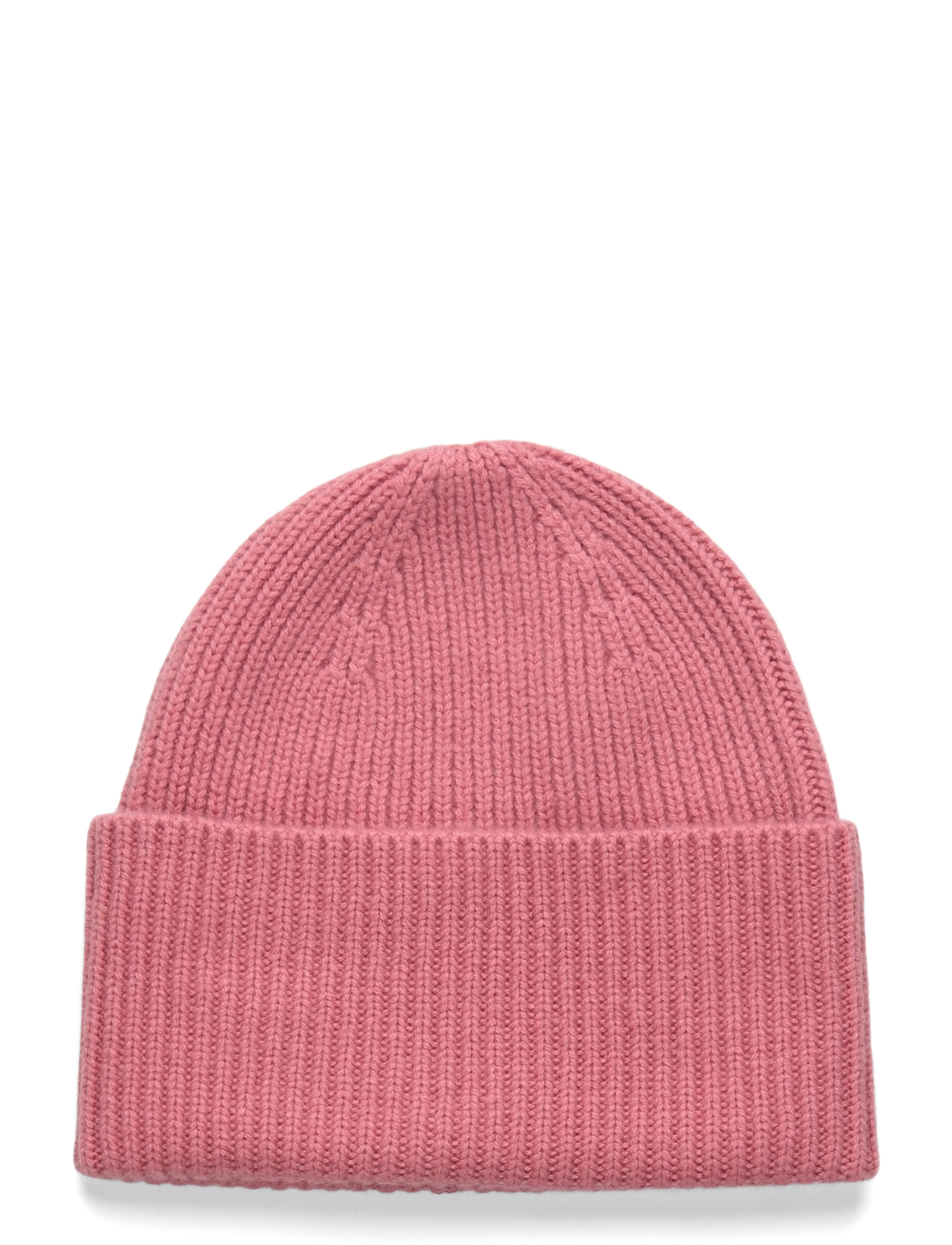 Davida Cashmere Fold Rib Cap - Davida Cashmere - DUSTY PINK / pink/rose