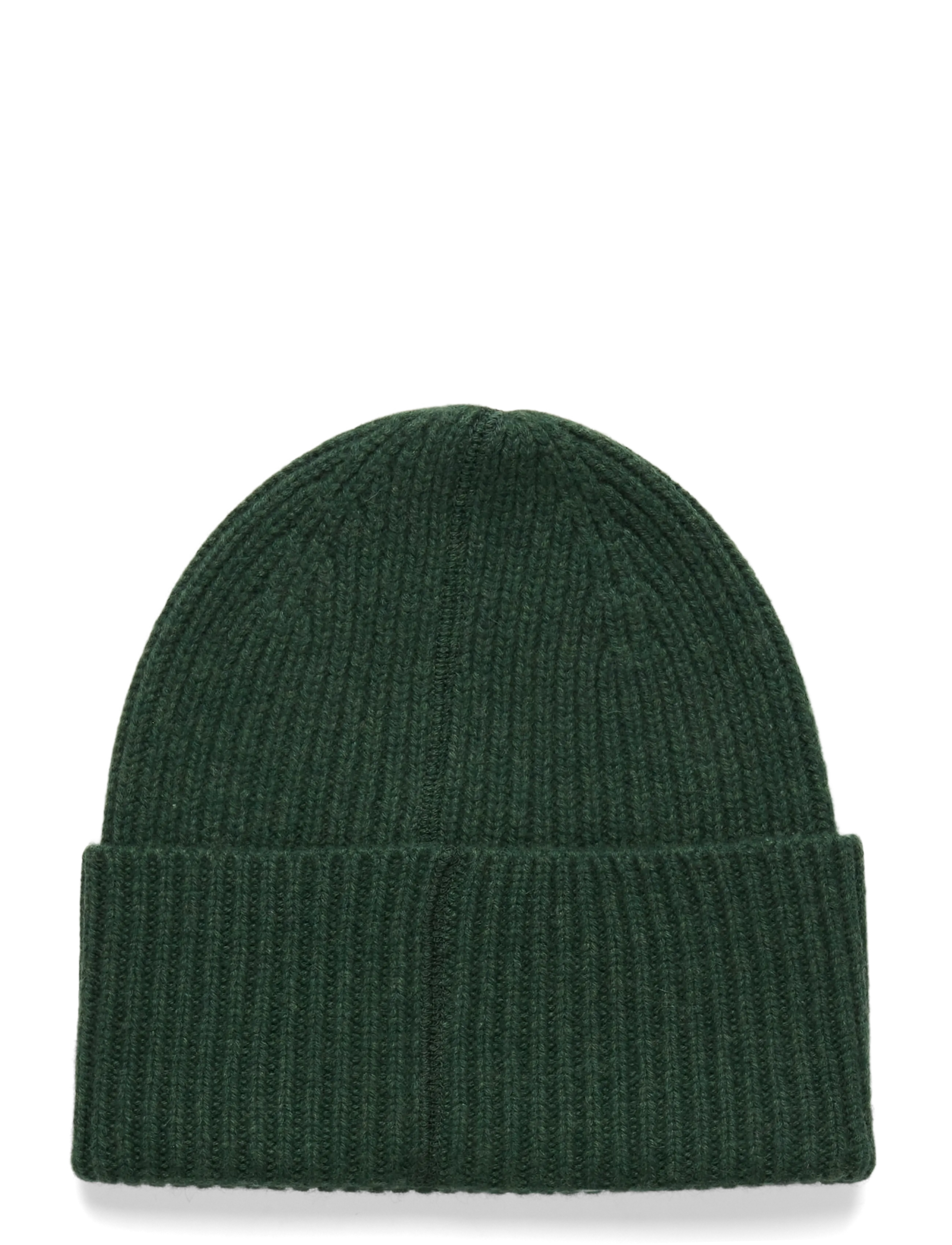 Davida Cashmere - Fold Rib Cap - accessories - forest green - 1
