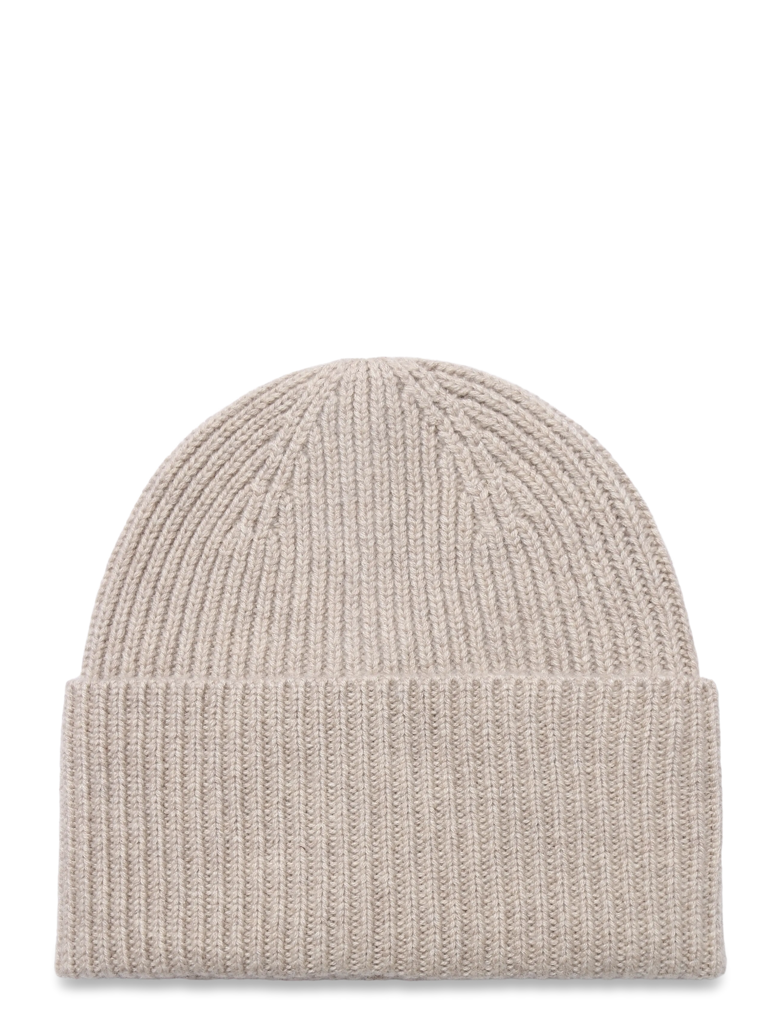 Davida Cashmere fold rib cap - Davida Cashmere - SAND / beige