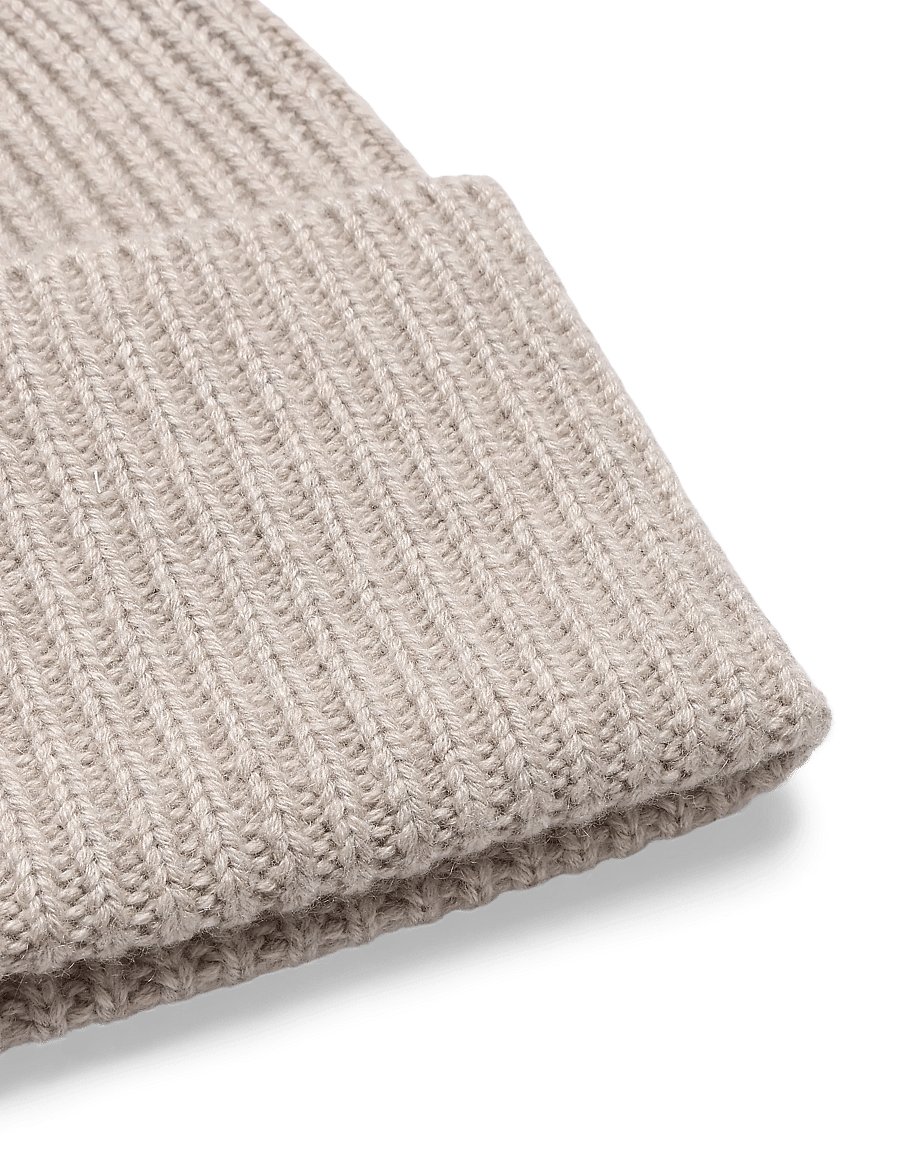 Davida Cashmere - fold rib cap - cashmere - sand - 2