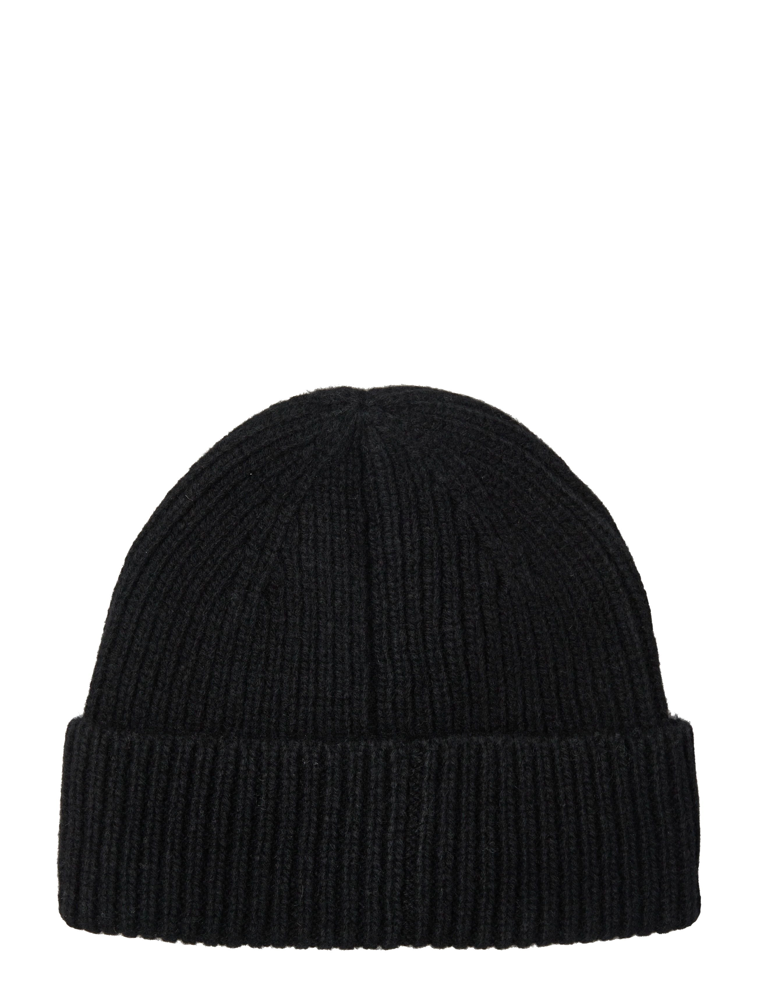 Davida Cashmere - Short Rib Fold Cap - accessories - black - 1