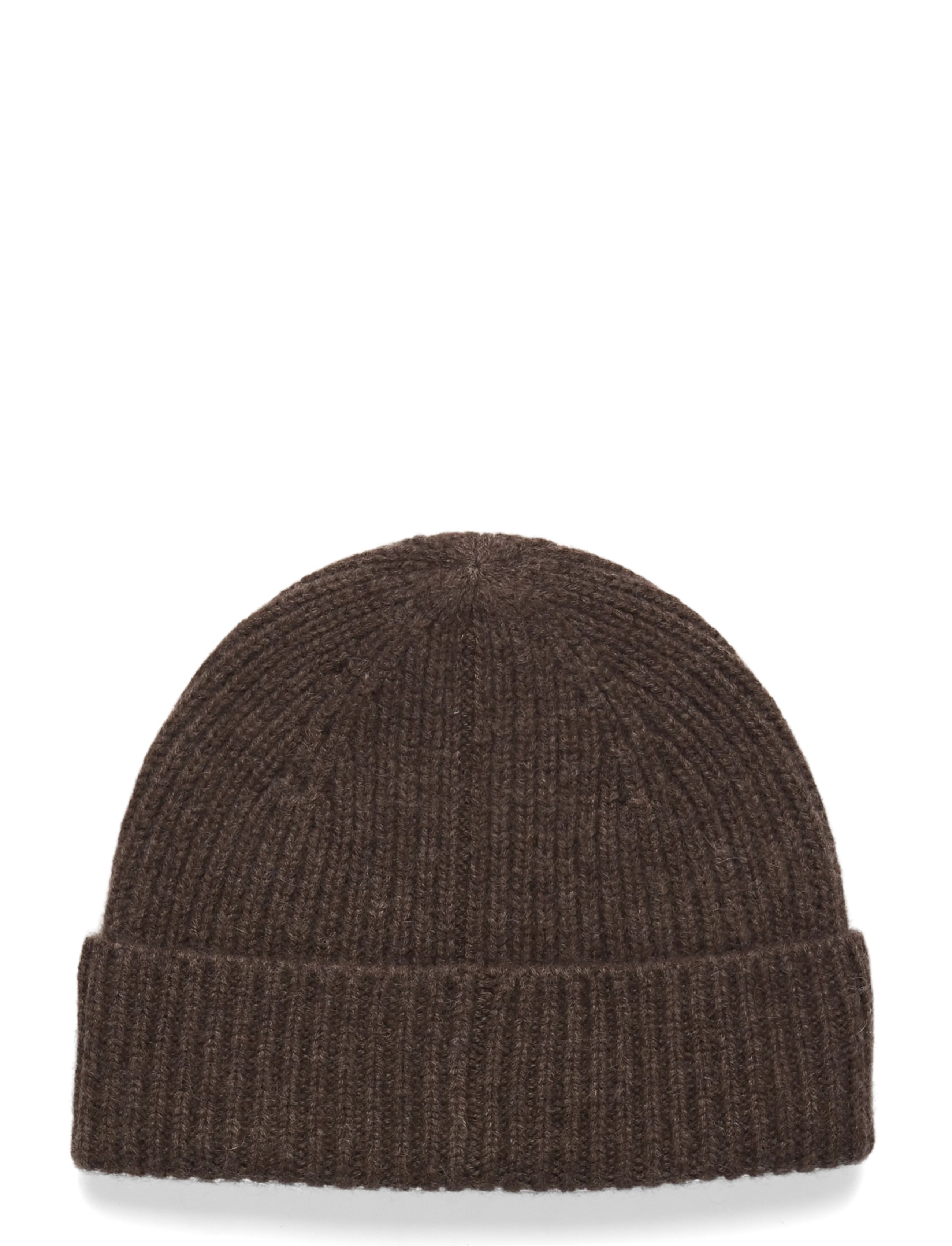 Davida Cashmere - Short Rib Fold Cap - accessories - cacao - 1