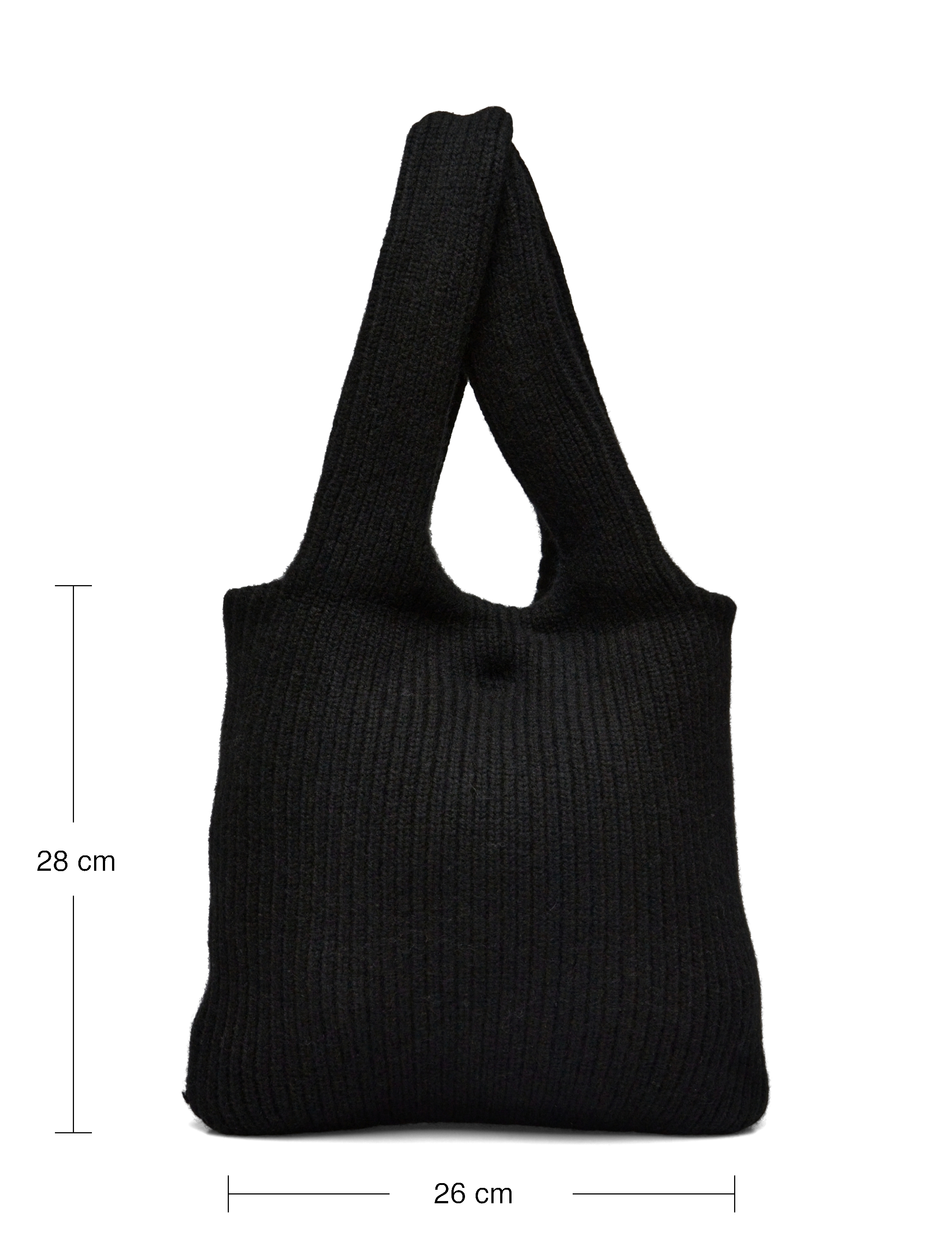 Davida Cashmere - Knitted Tote Bag - black - 4