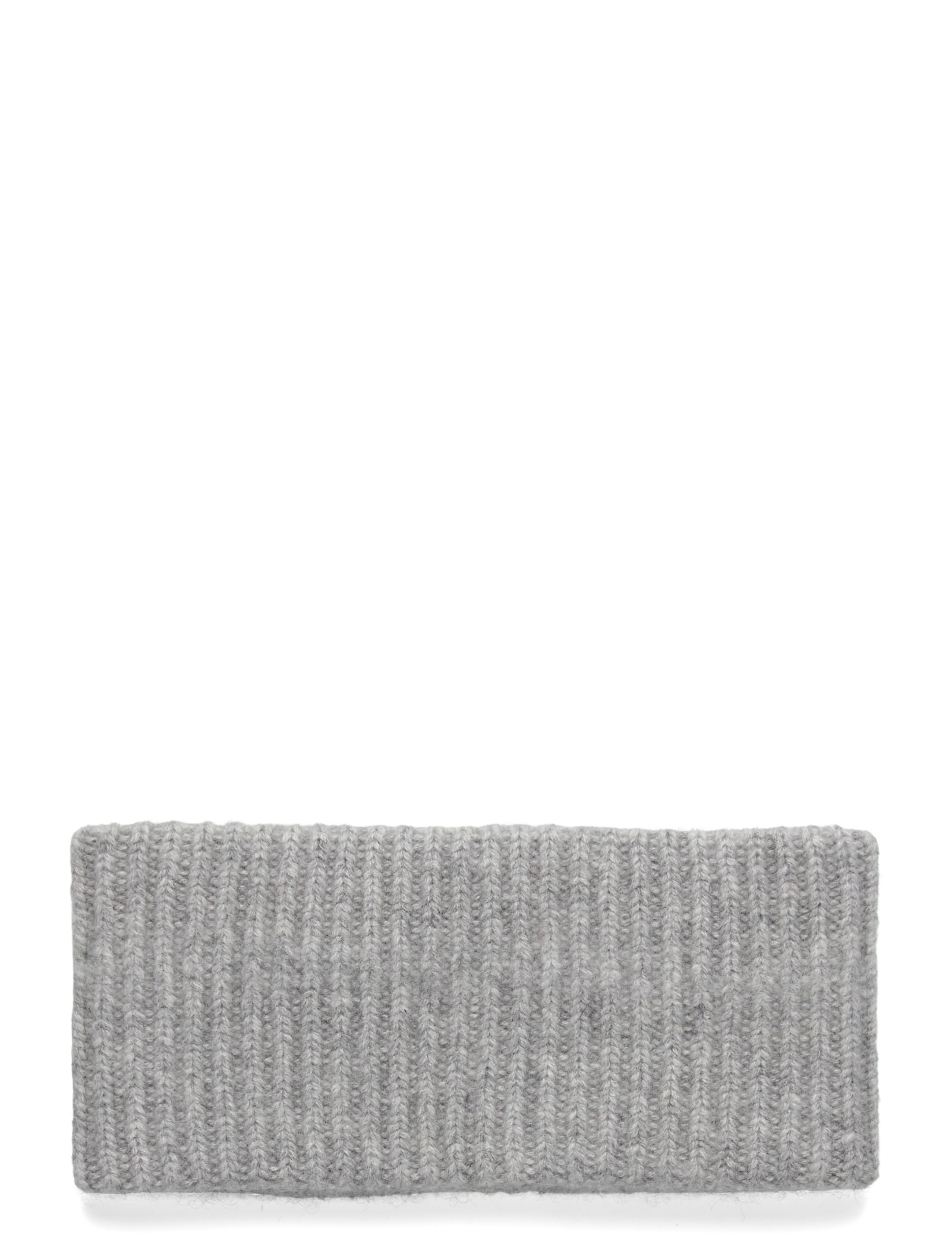 Davida Cashmere Rib Headband - Davida Cashmere - LIGHT BEIGE / grey