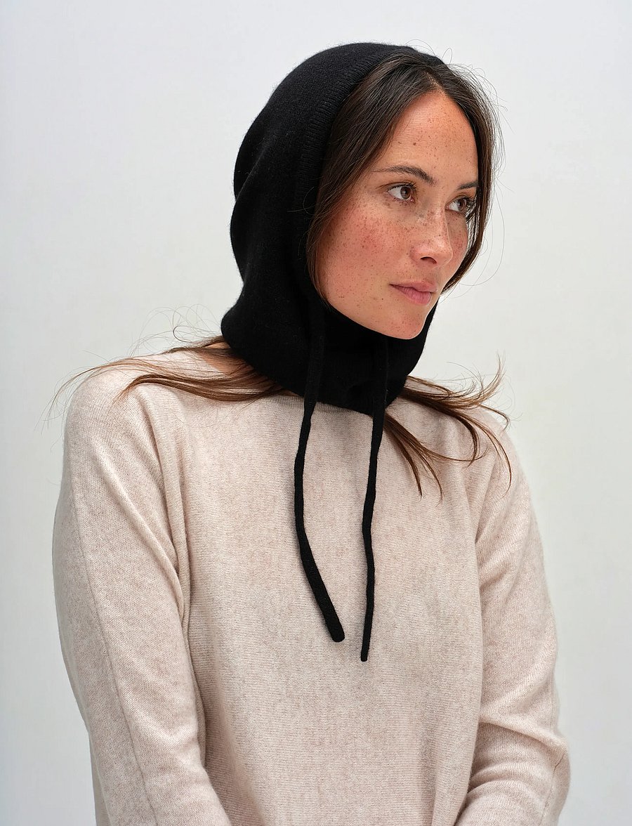 Davida Cashmere - balaclava - kashmir - black - 3