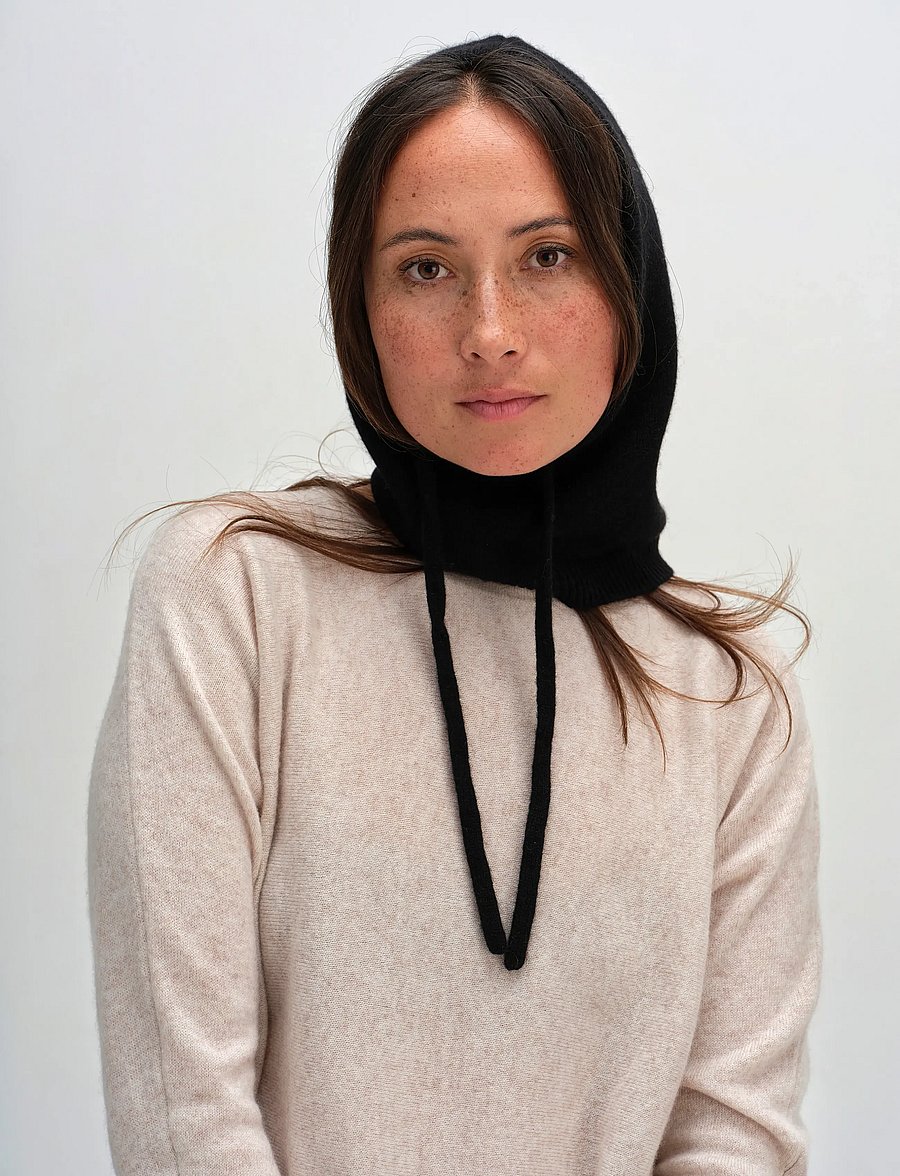 Davida Cashmere - balaclava - kashmir - black - 4