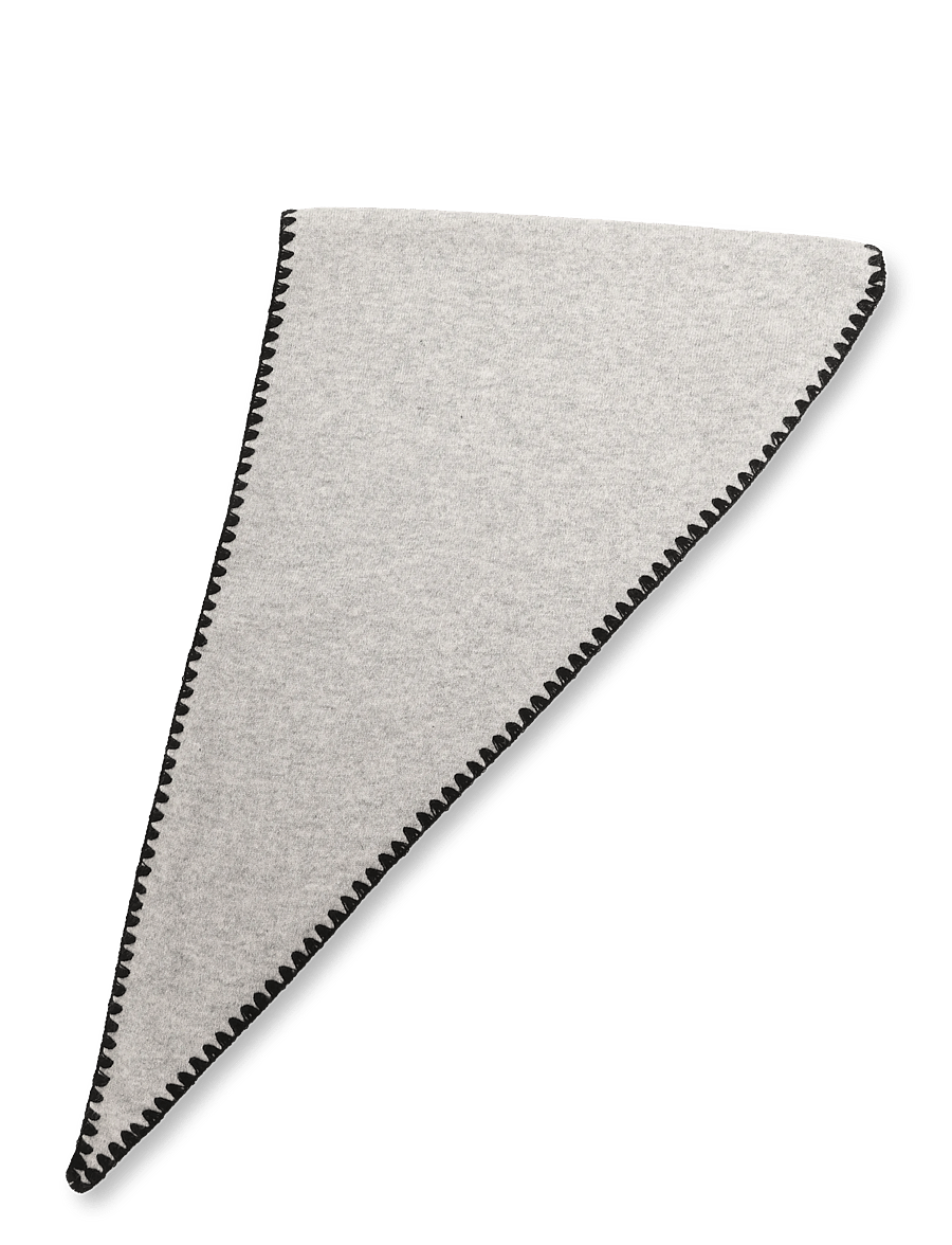 Davida Cashmere - scarf with black edge - halstørklæder - light grey - 1
