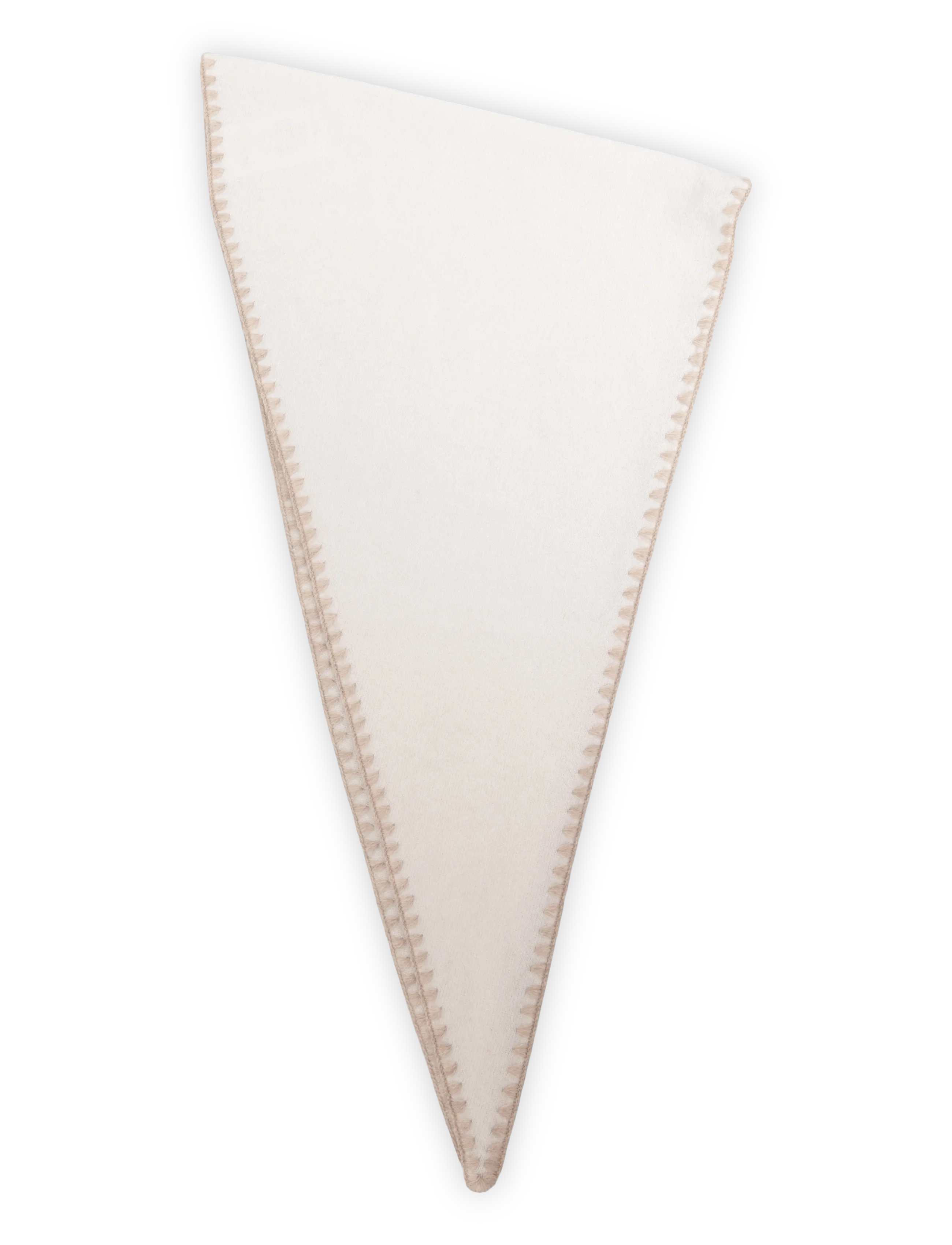 Davida Cashmere - scarf with black edge - white - 1