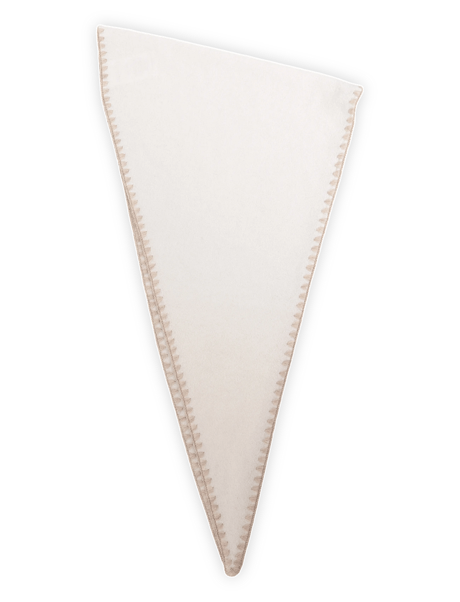 Davida Cashmere - scarf with black edge - halstørklæder - white - 1