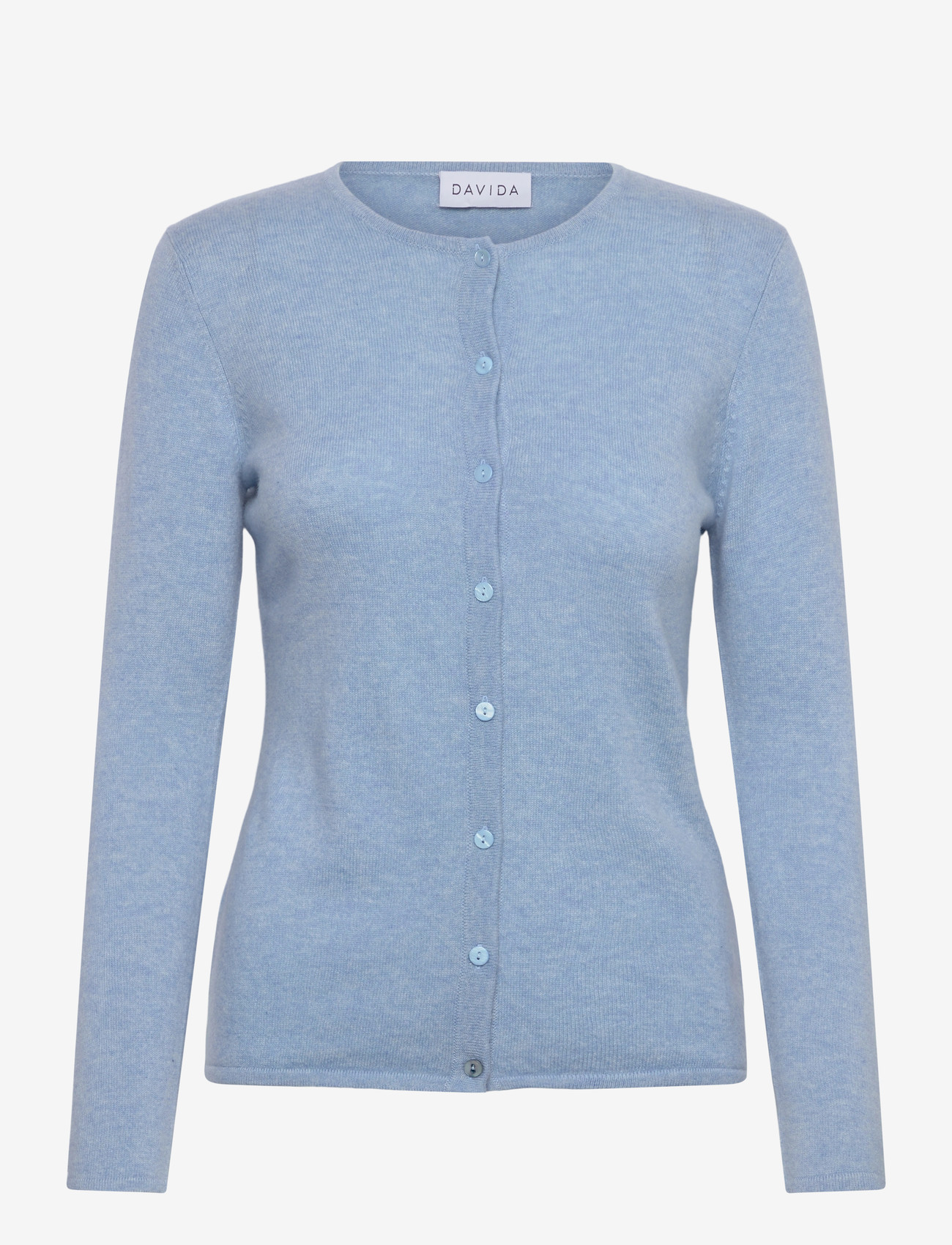 Davida Cashmere - Classic Cardigan, - kaschmir - blue fog - 0