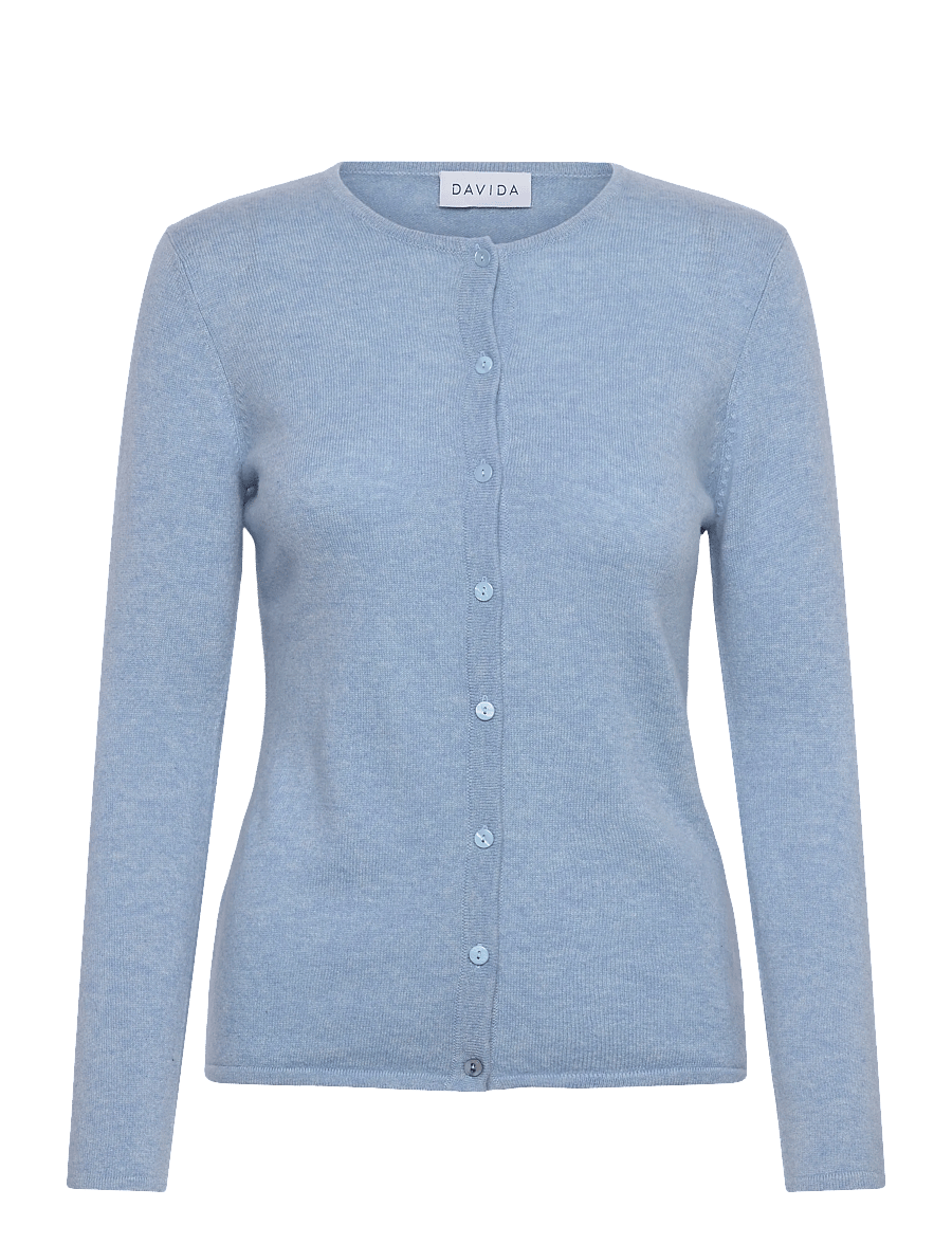 Davida Cashmere - Classic Cardigan, - kashmir - blue fog - 0