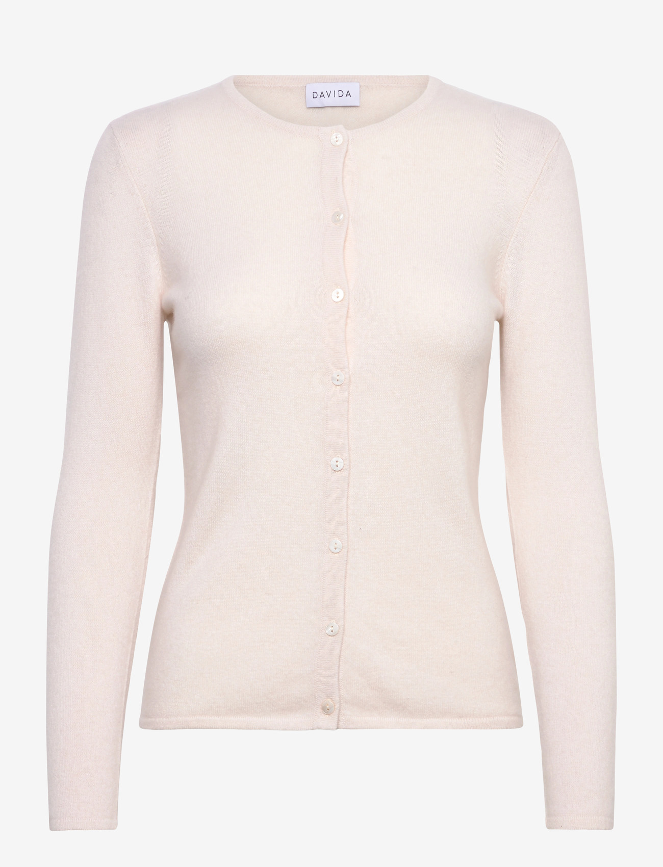 Davida Cashmere - Classic Cardigan, - kašmiir - white - 0