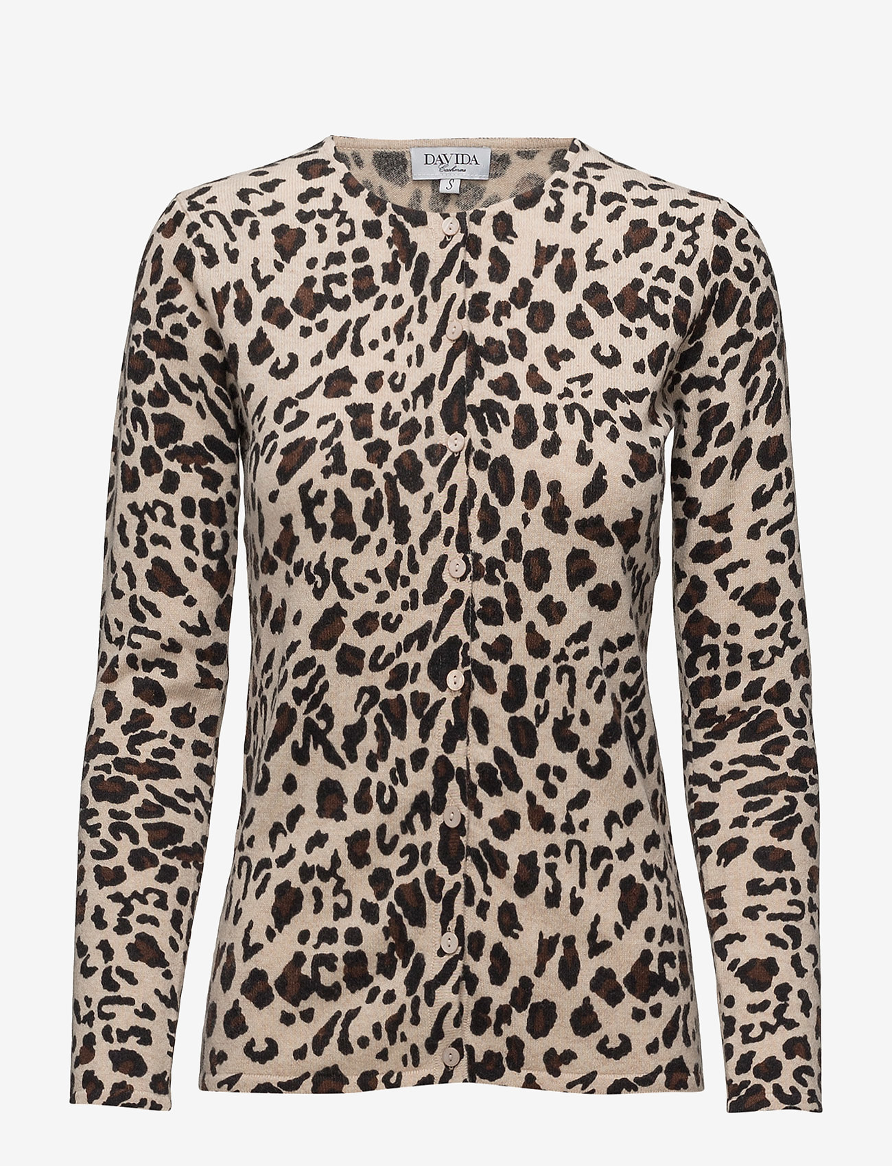 Davida Cashmere - Classic Cardigan Leopard - animal light - 0