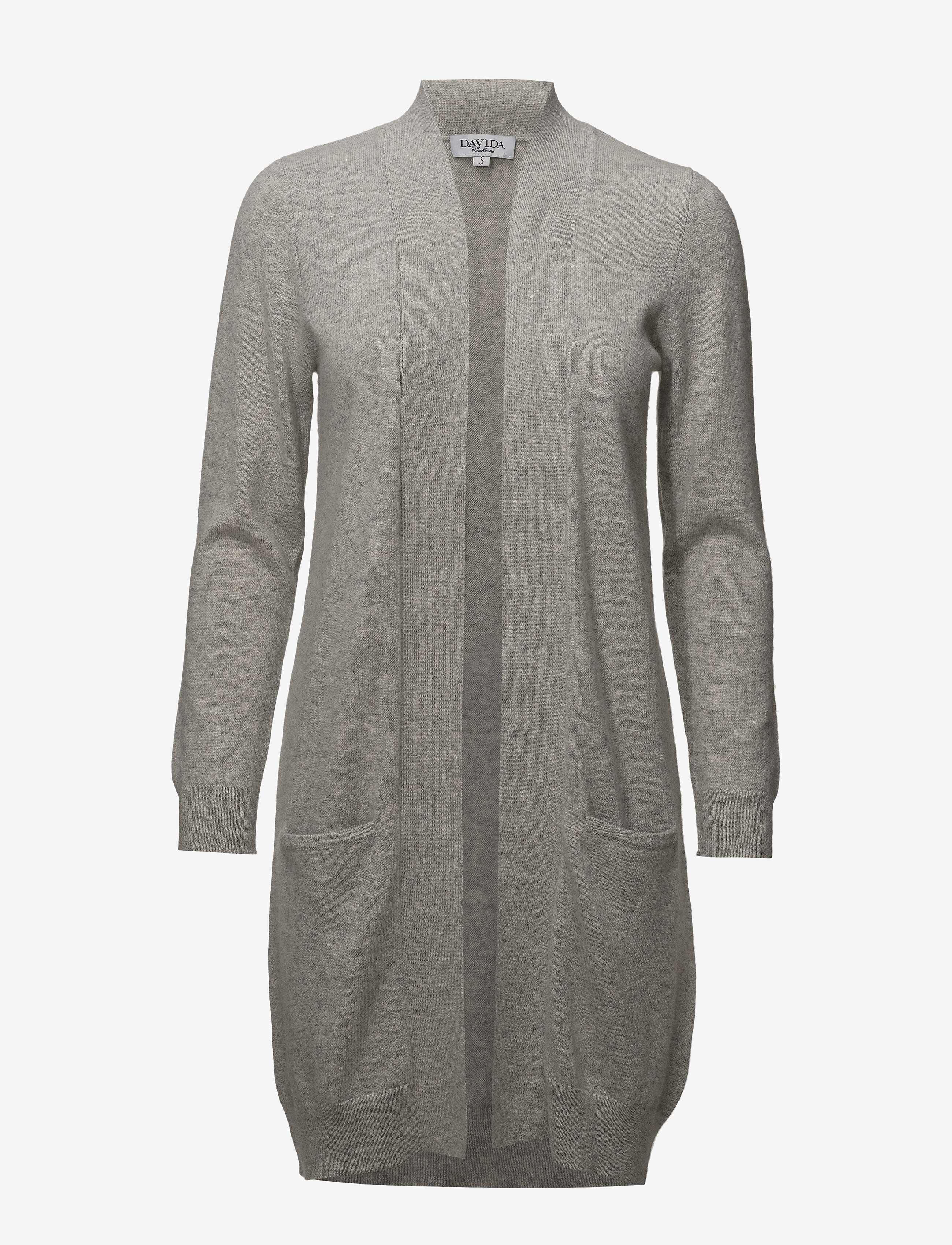 Davida Cashmere - Pocket Long Cardigan - light grey - 0