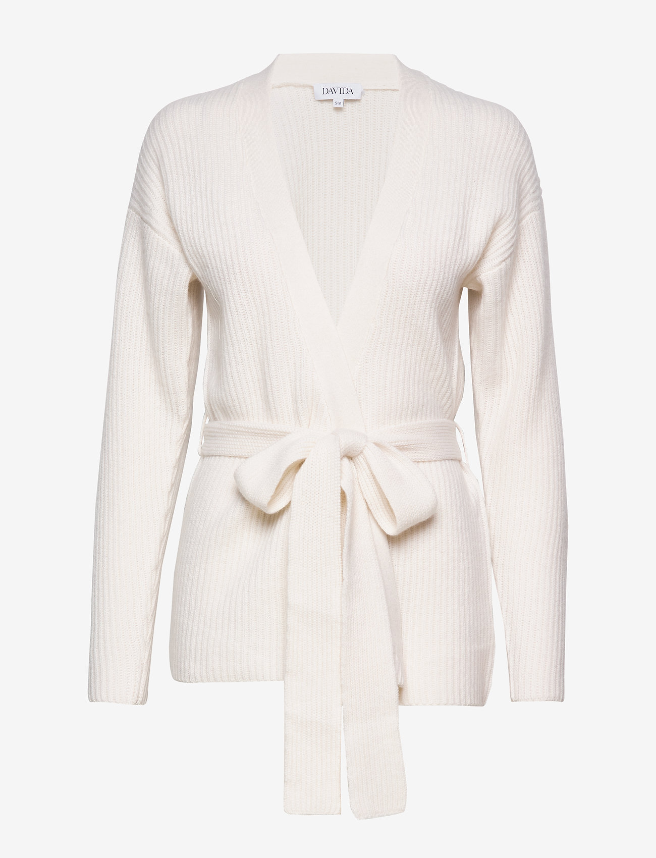 Davida Cashmere - Ribbed Kimono - white - 0