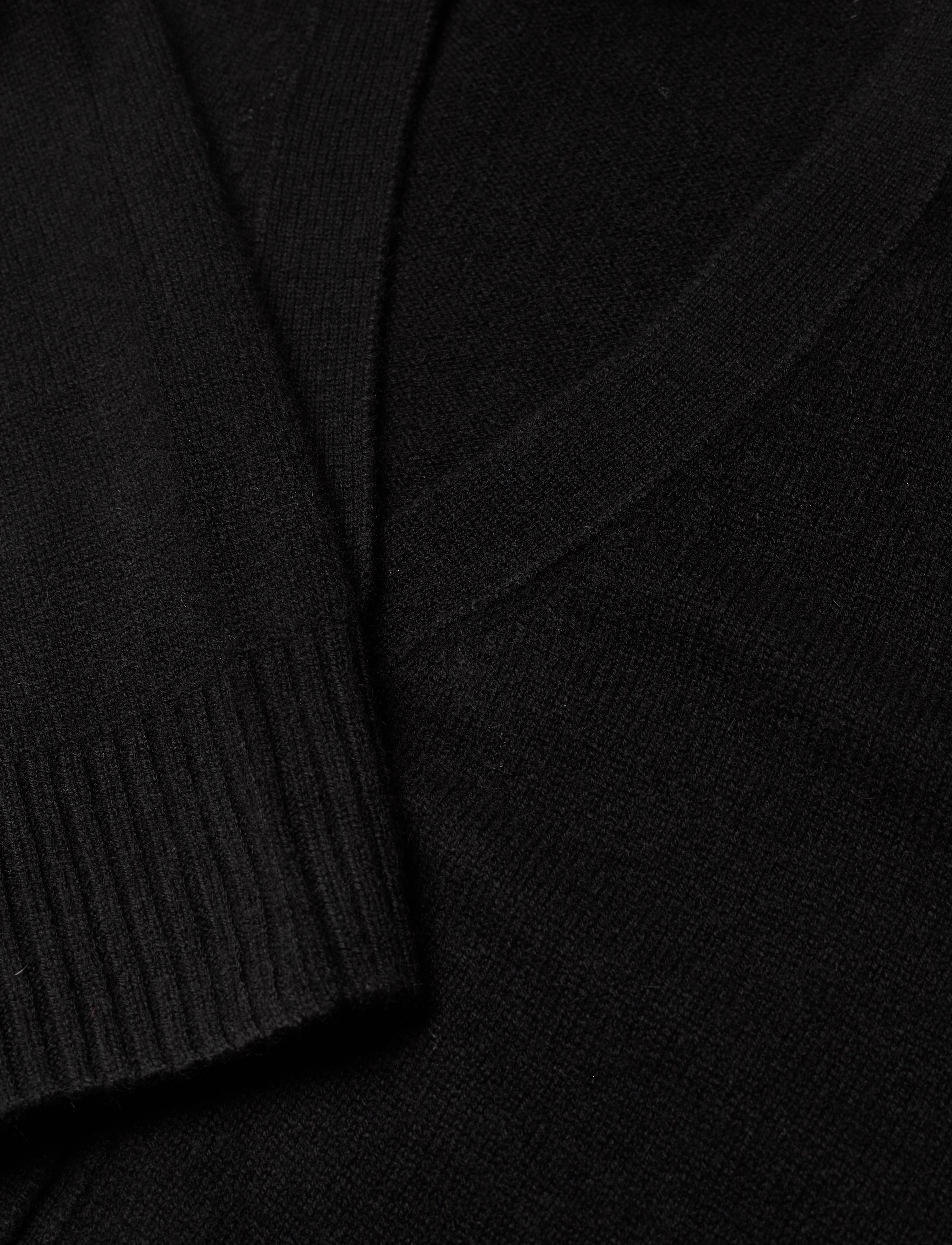 Davida Cashmere - V-neck Wide Cardigan - kaszmir - black - 4