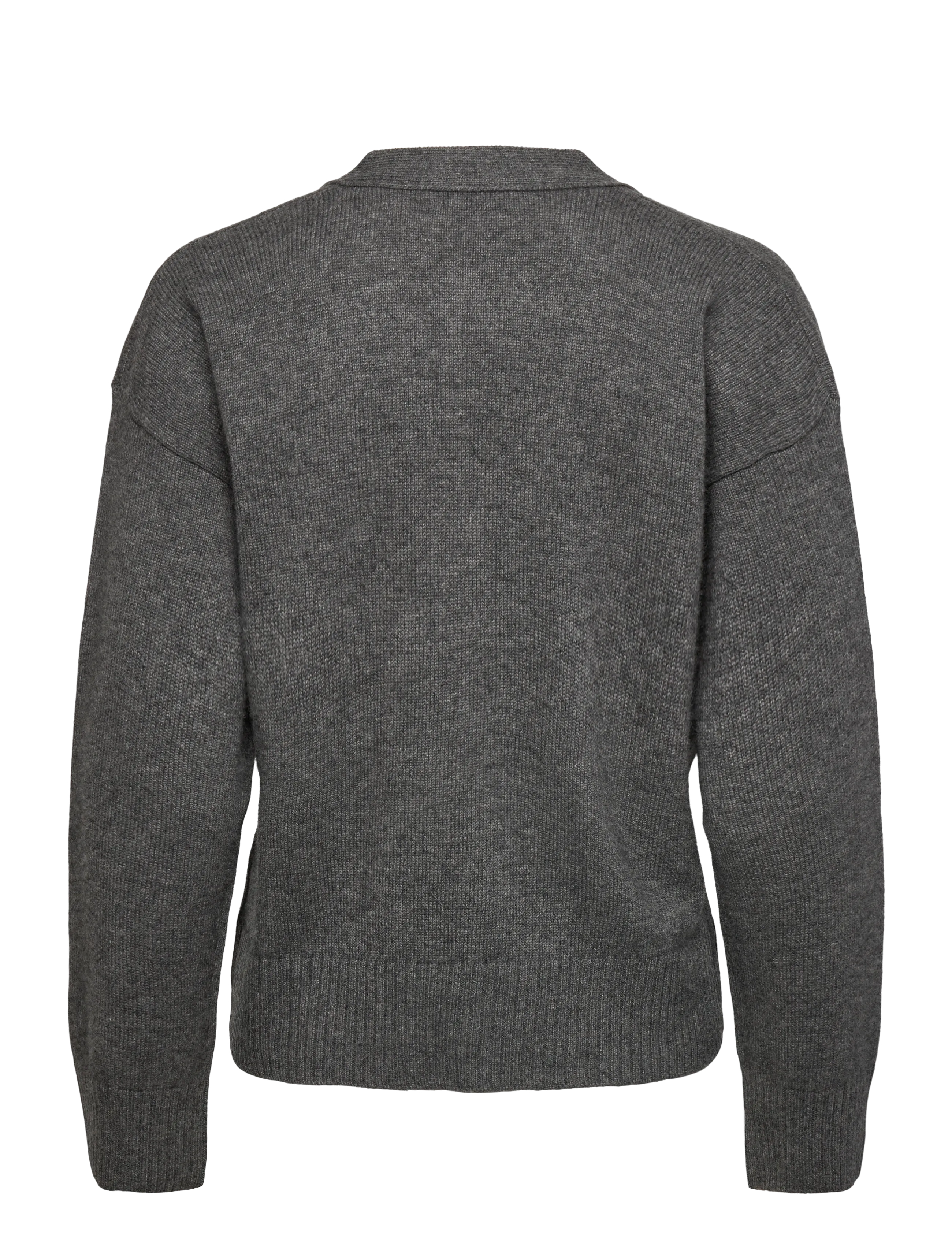 Davida Cashmere - V-neck Wide Cardigan - kašmiir - dark grey - 1