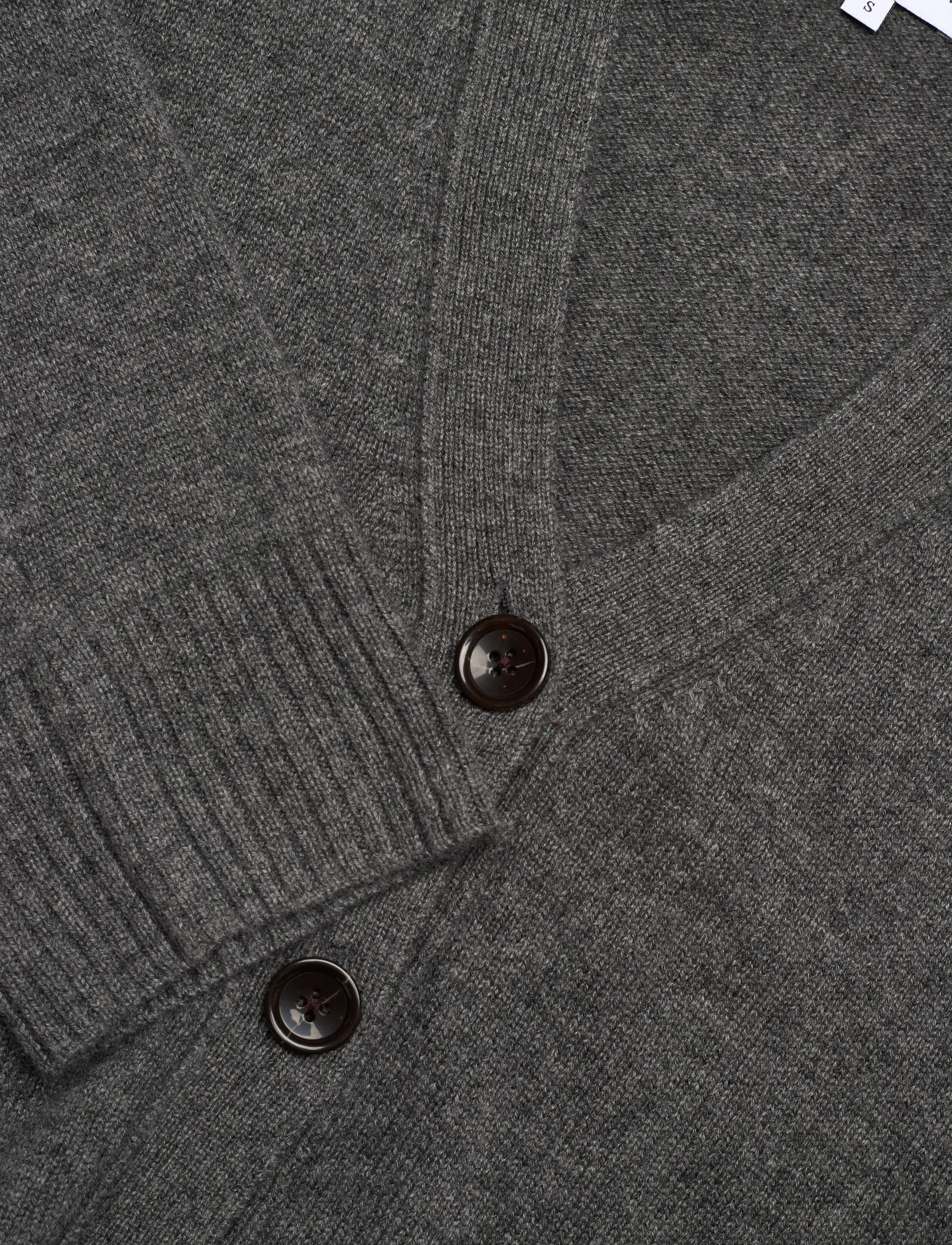 Davida Cashmere - V-neck Wide Cardigan - kašmiir - dark grey - 2