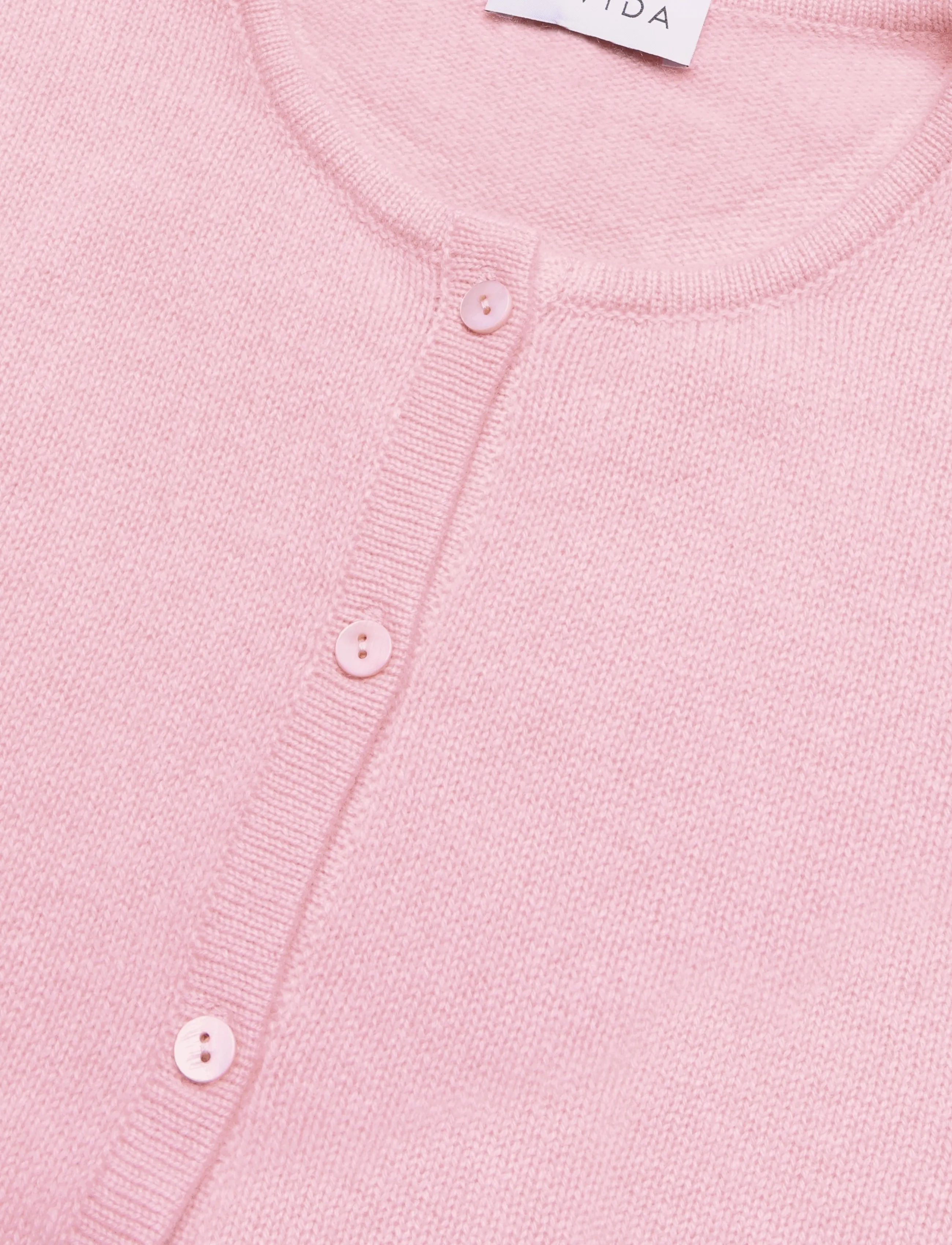 Davida Cashmere - short sleeve boxy cardigan - kaschmir - pink - 2