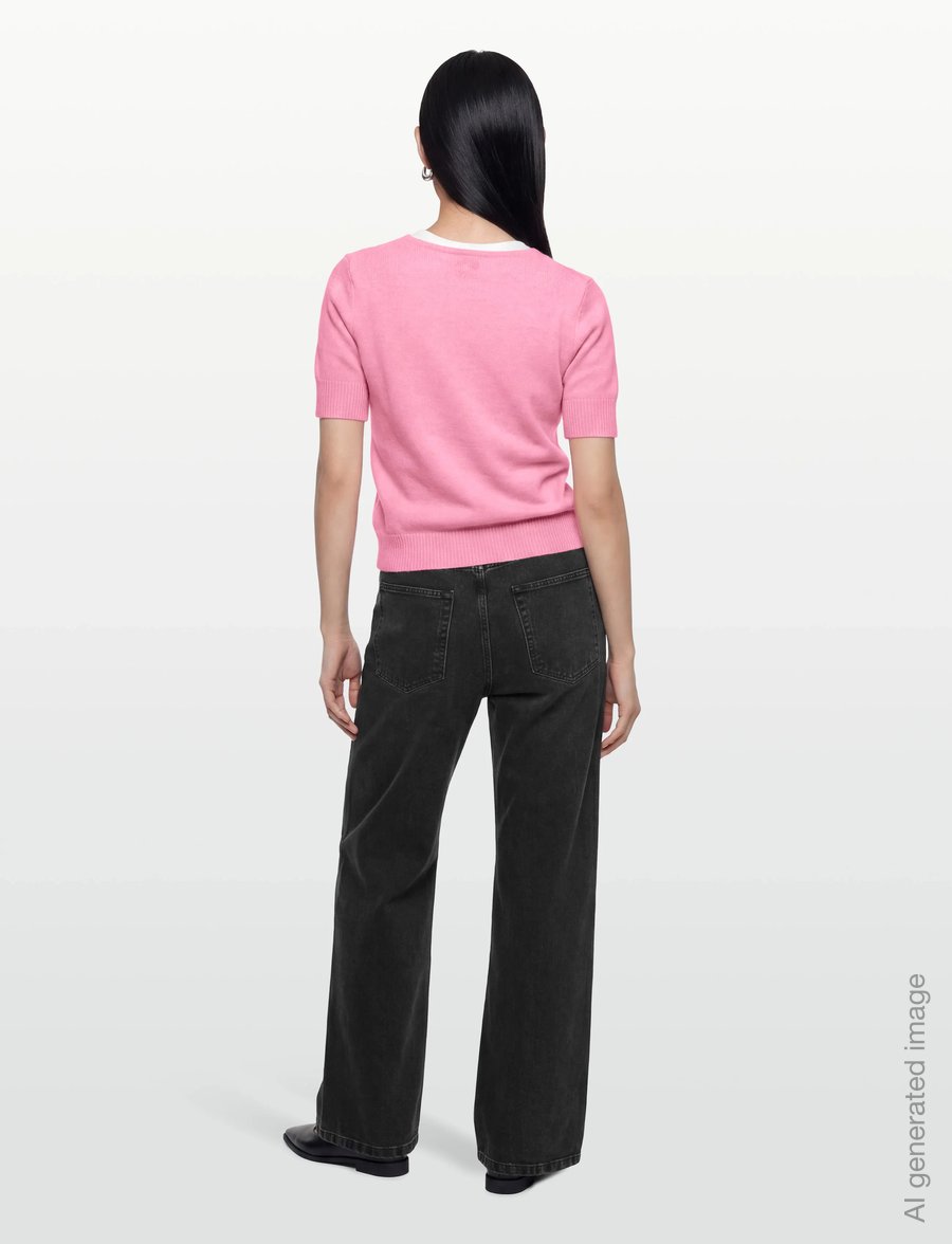 Davida Cashmere - short sleeve boxy cardigan - kaschmir - strong pink - 4