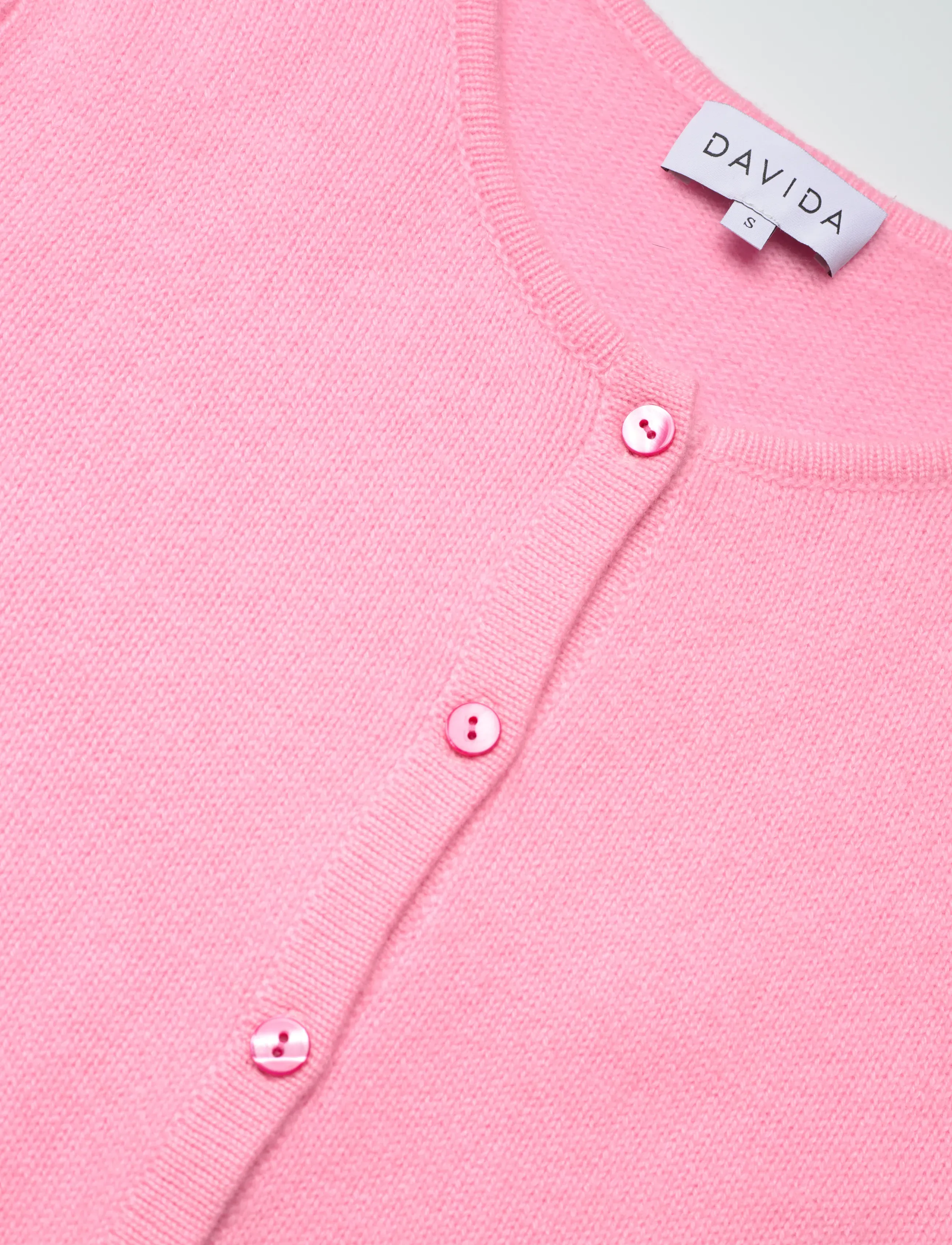 Davida Cashmere - Short Sleeve Boxy Cardigan - kaschmir - strong pink - 5