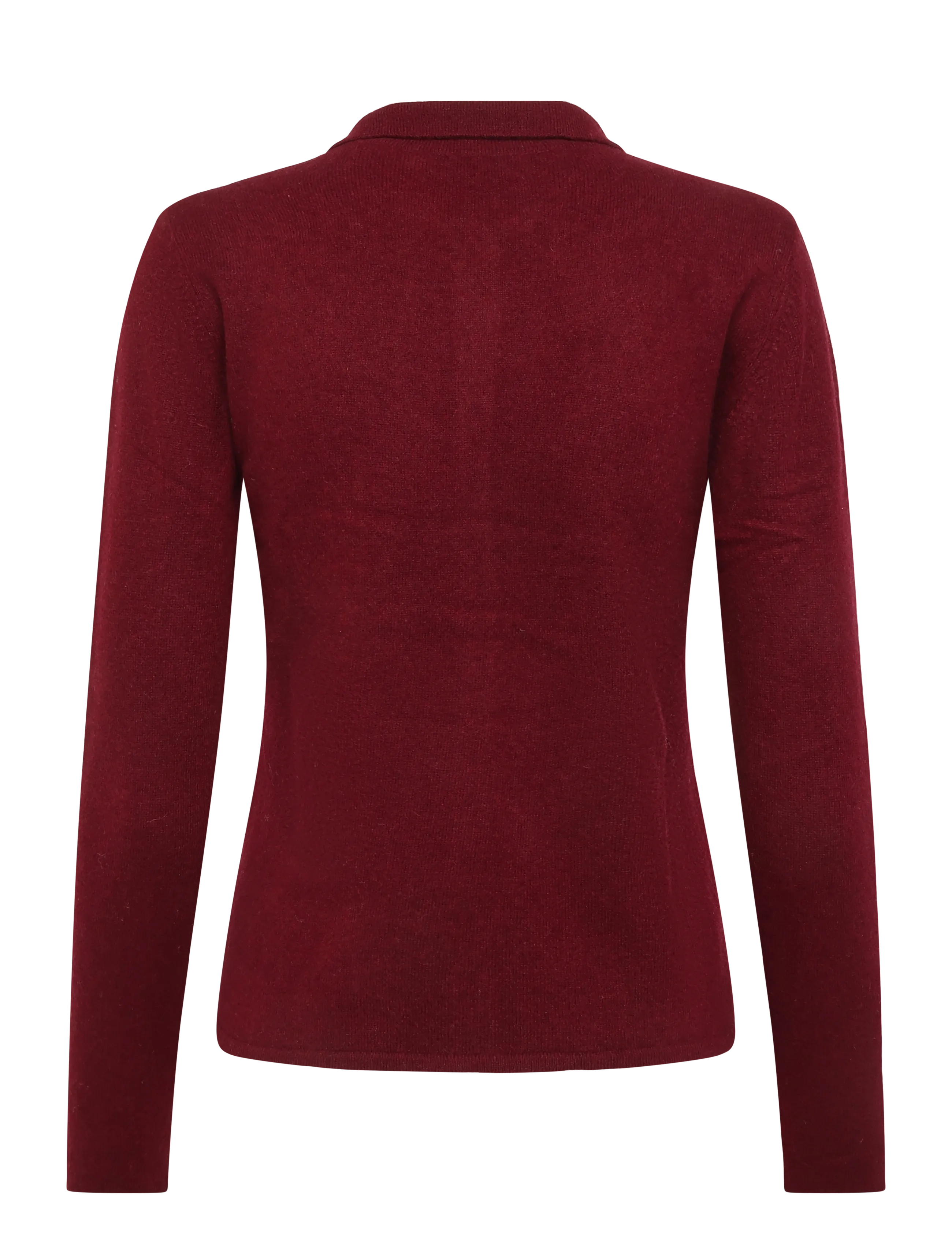 Davida Cashmere - classic collar cardigan - kaschmir - mulberry red - 1