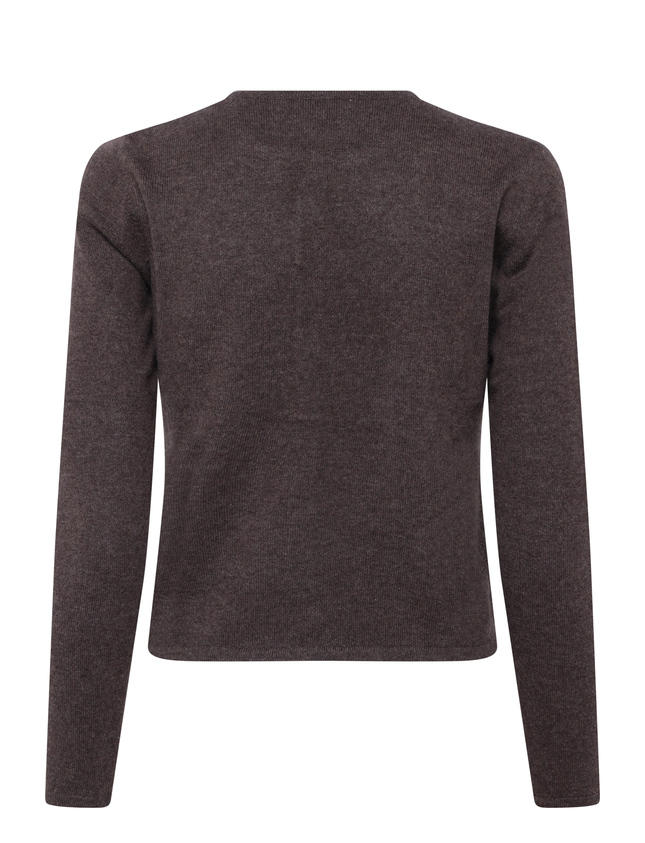 Davida Cashmere - classic cardigan pearl buttons - kashmir - cacao - 1