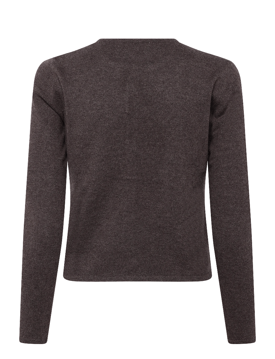 Davida Cashmere - classic cardigan pearl buttons - kashmir - cacao - 1