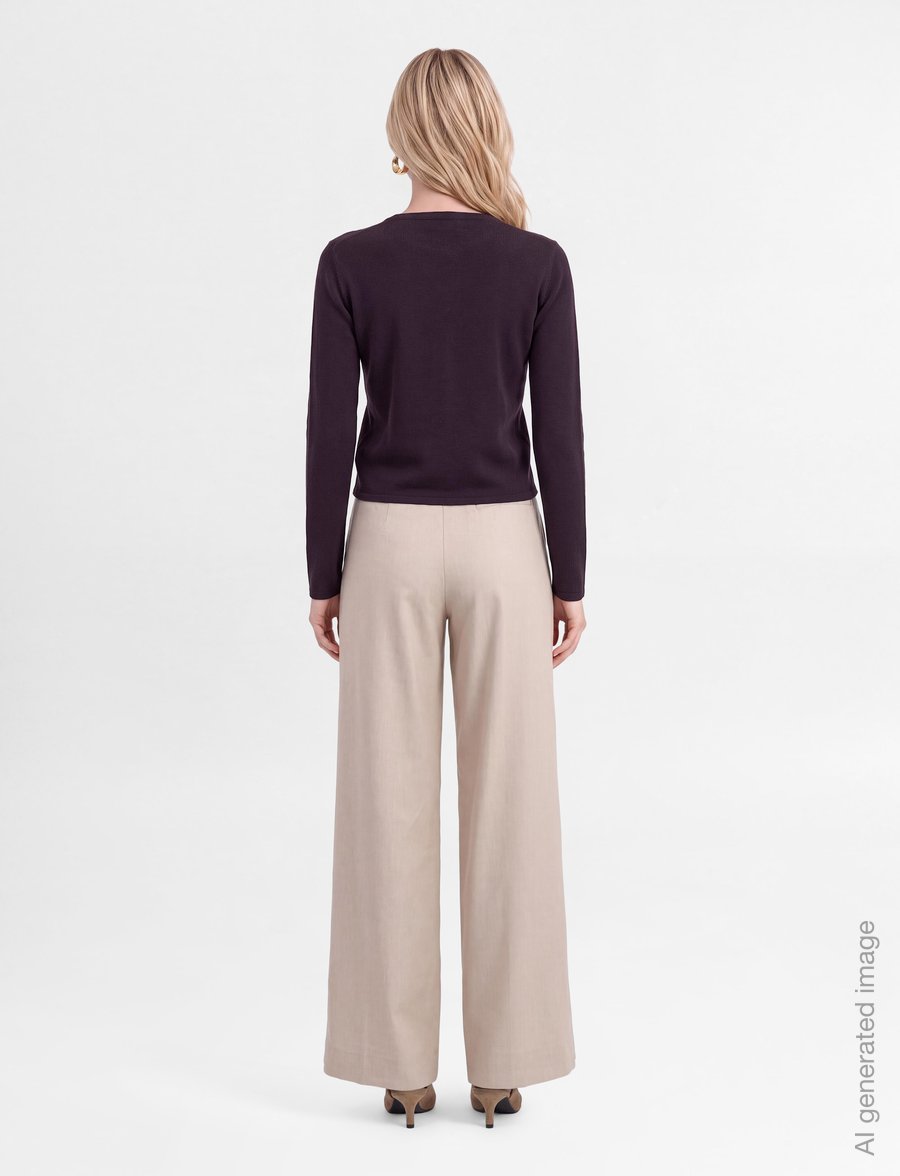 Davida Cashmere - classic cardigan pearl buttons - kaschmir - plum - 4