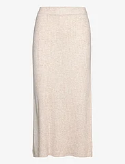 Davida Cashmere - Rib A-line Skirt - spódnice dzianinowe - light beige - 0