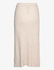 Davida Cashmere - Rib A-line Skirt - strikkede skjørt - light beige - 1