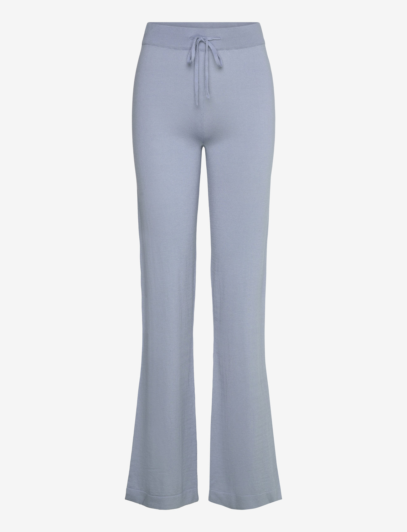 Davida Cashmere - Fine Knit Flared Pants - mid dusty blue - 0