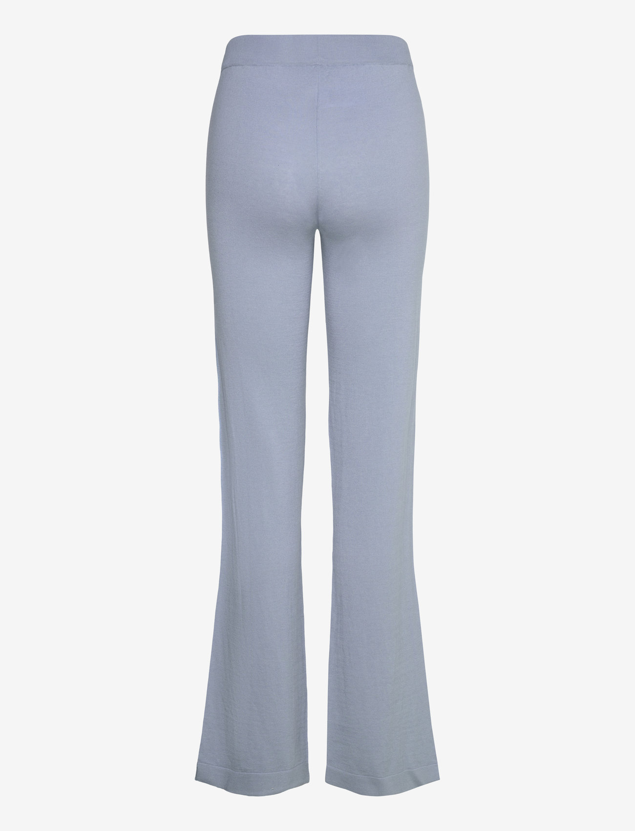 Davida Cashmere - Fine Knit Flared Pants - mid dusty blue - 1
