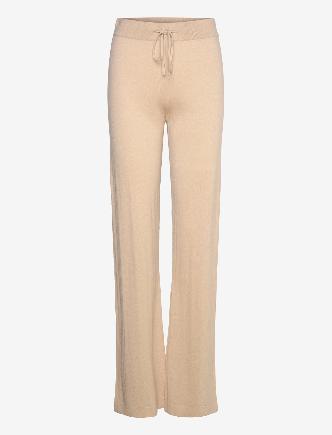Davida Cashmere - Fine Knit Flared Pants - sand stone - 0