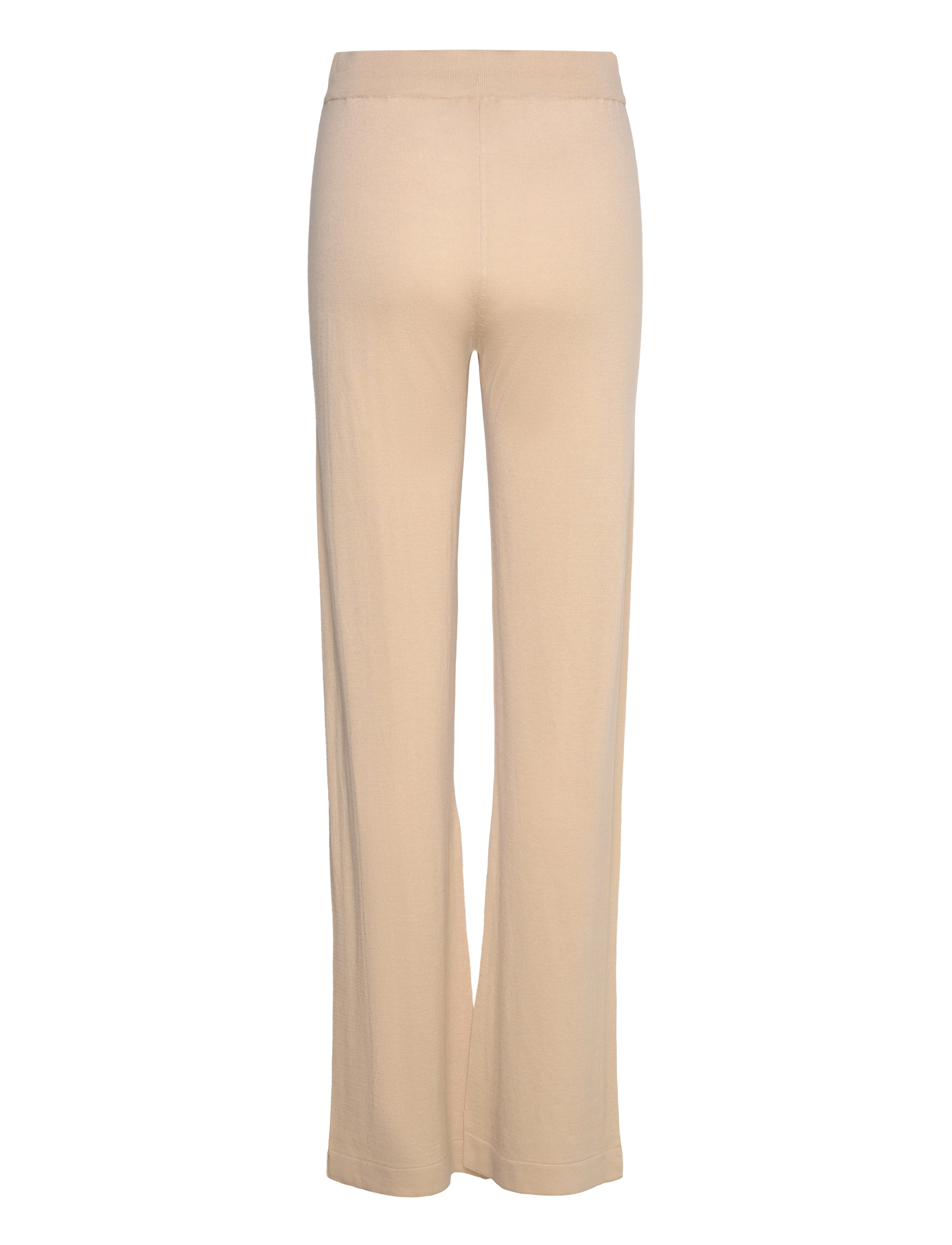 Davida Cashmere - Fine Knit Flared Pants - sand stone - 1