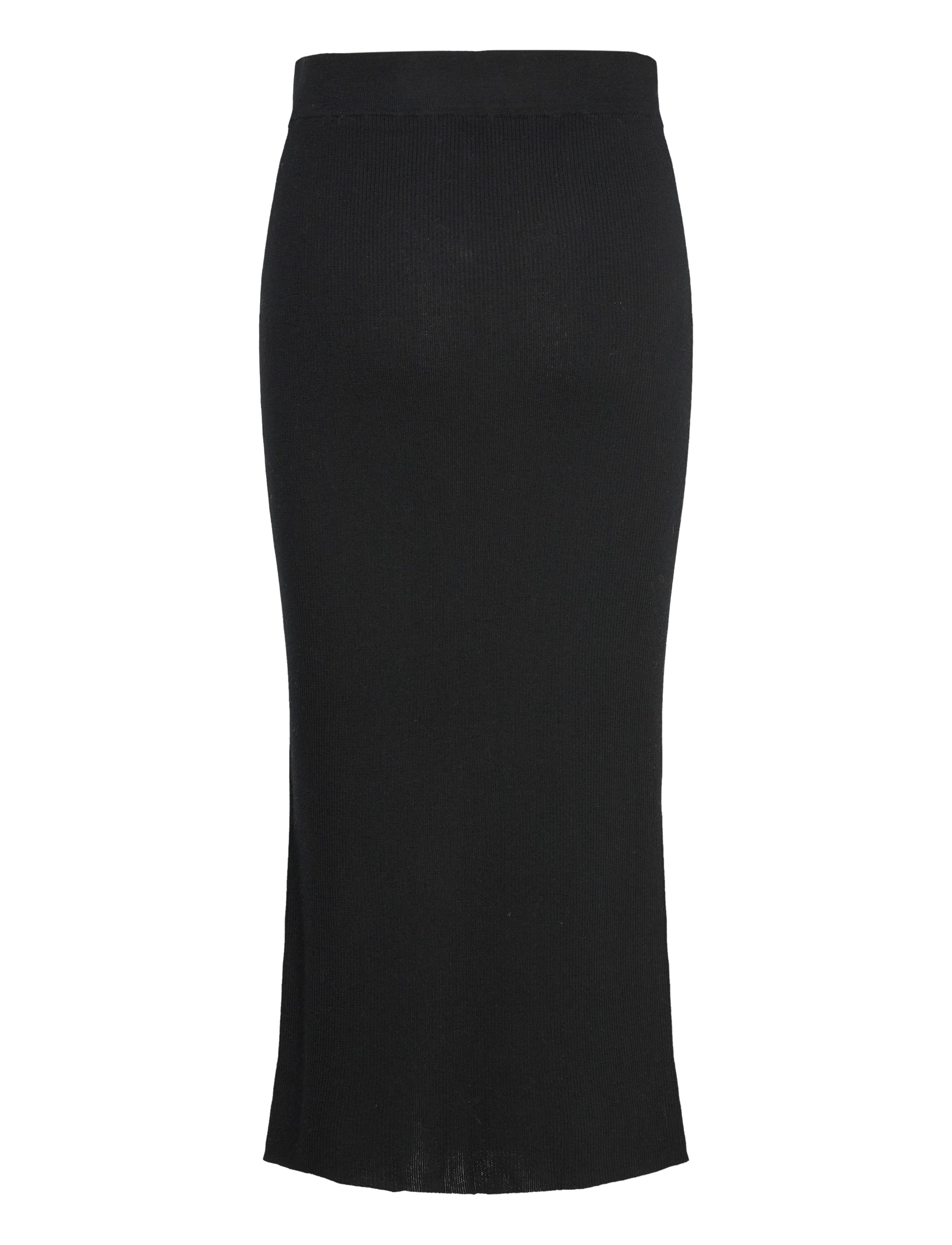 Davida Cashmere - Fine Knit Rib Skirt - black - 1