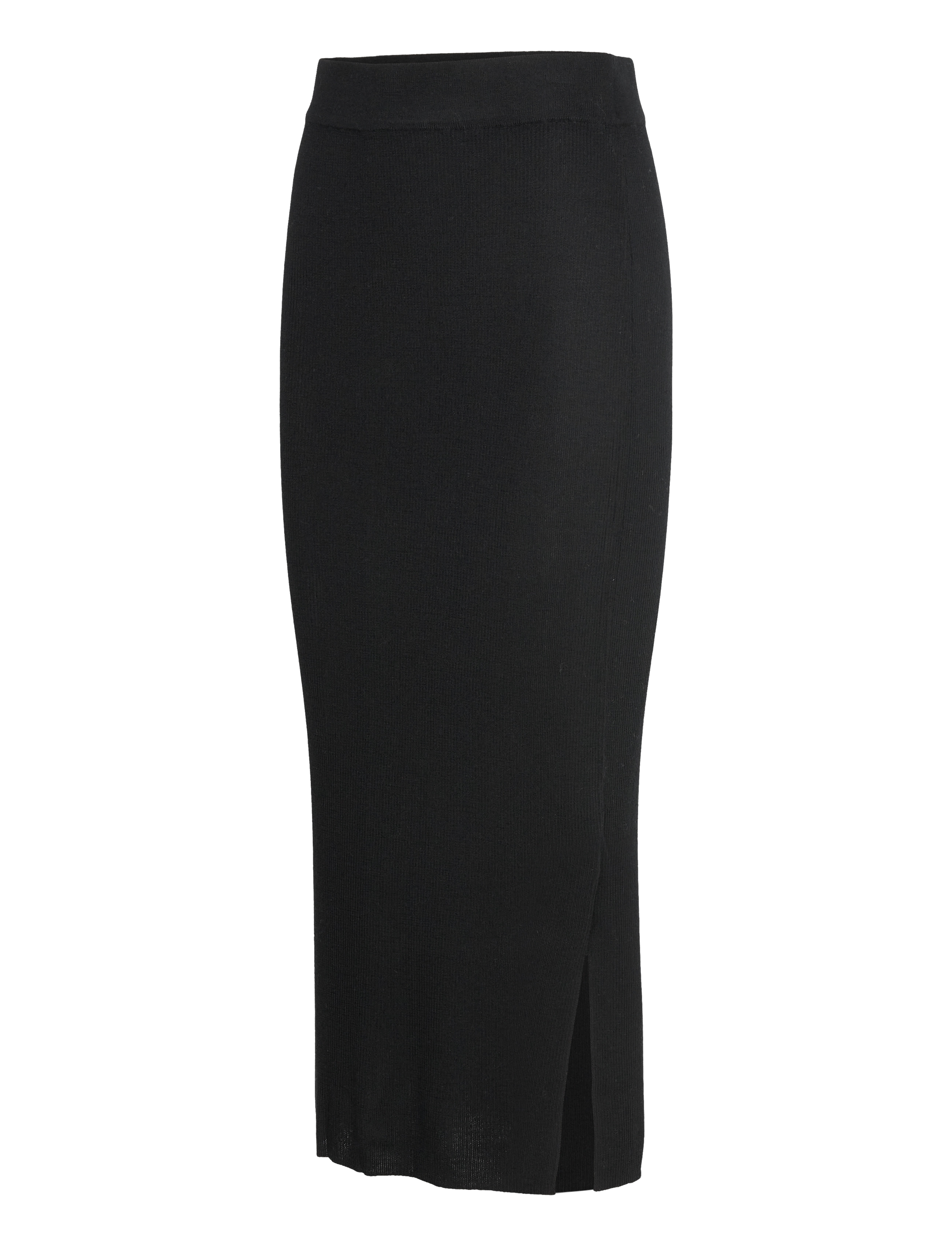 Davida Cashmere - Fine Knit Rib Skirt - black - 2