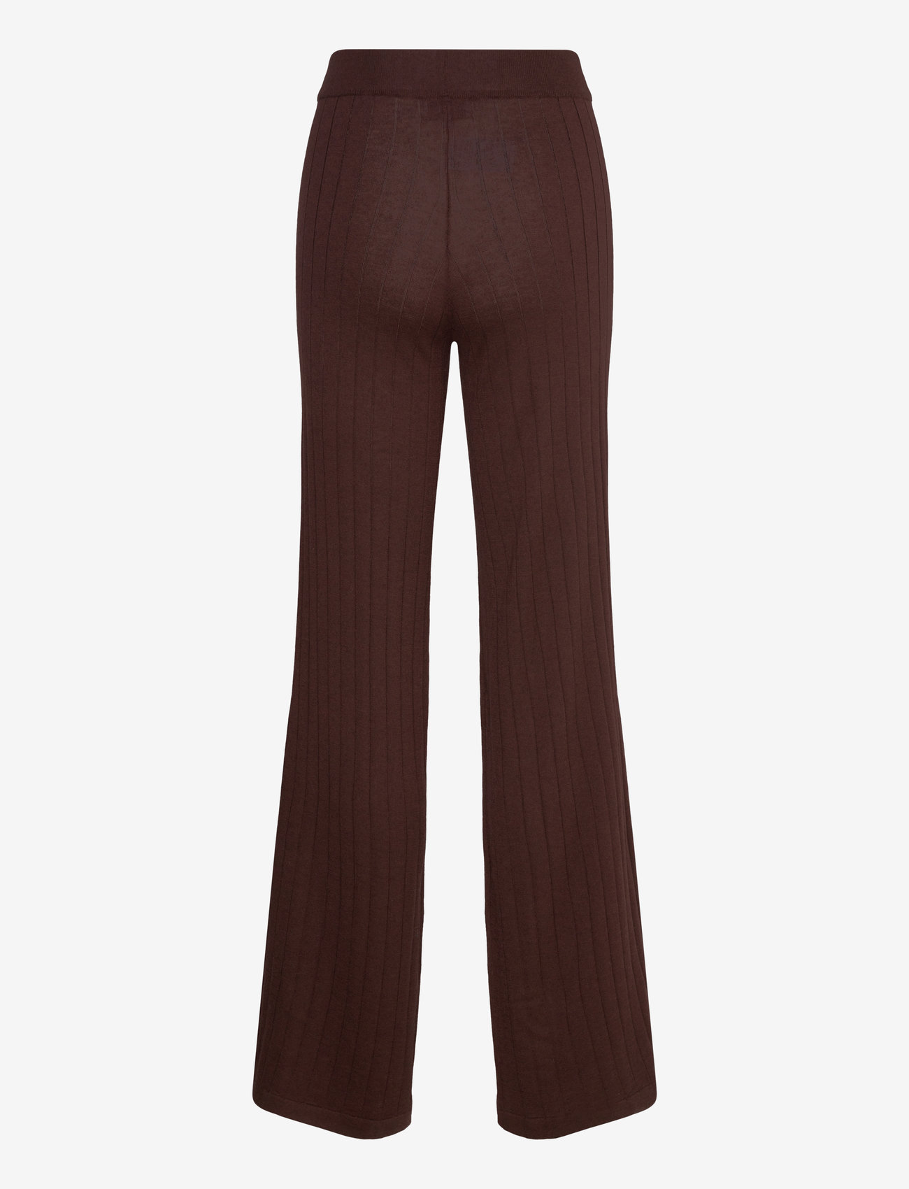 Davida Cashmere - Fine Knit Wide Pants - vida byxor - walnut - 1