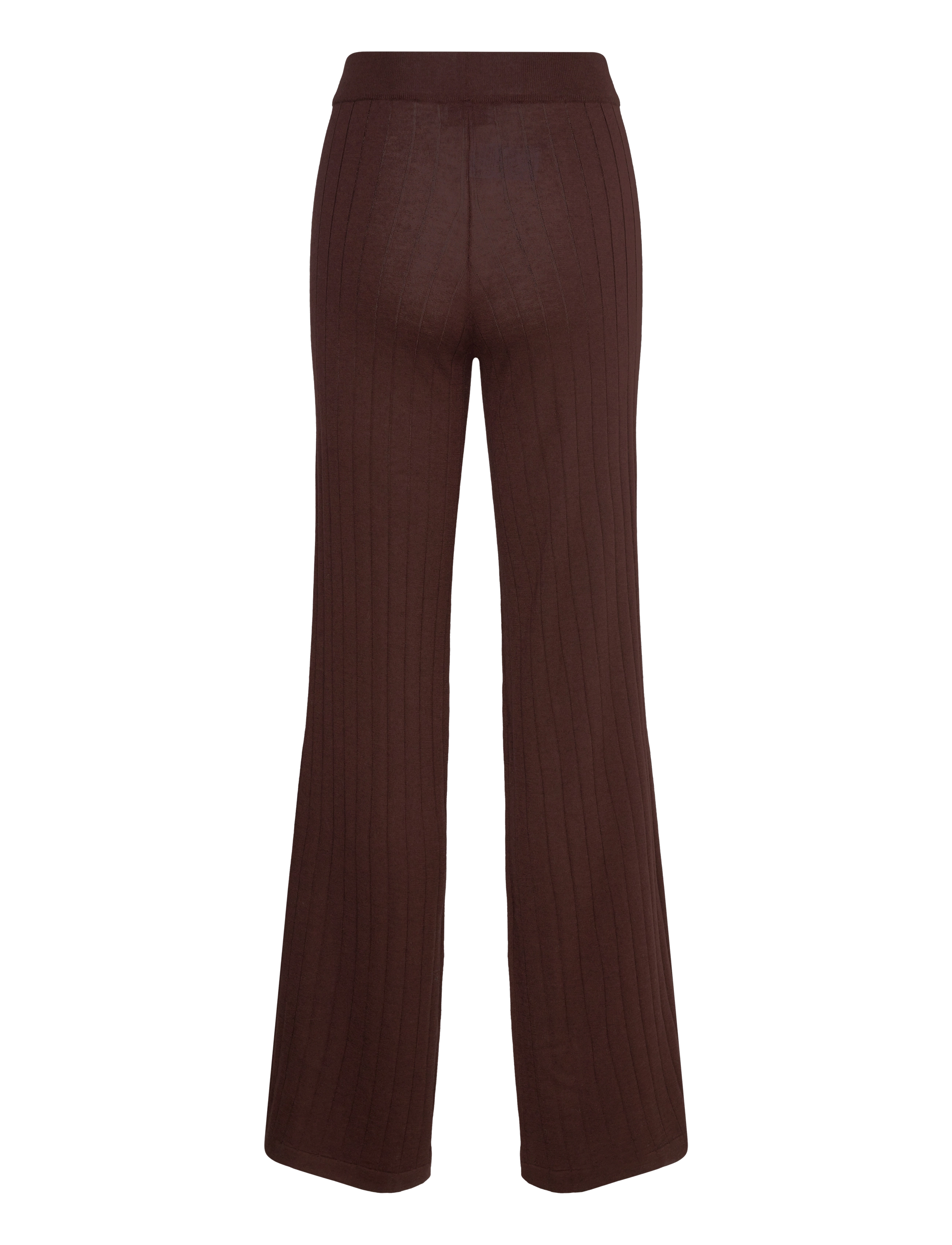 Davida Cashmere - Fine Knit Wide Pants - walnut - 1