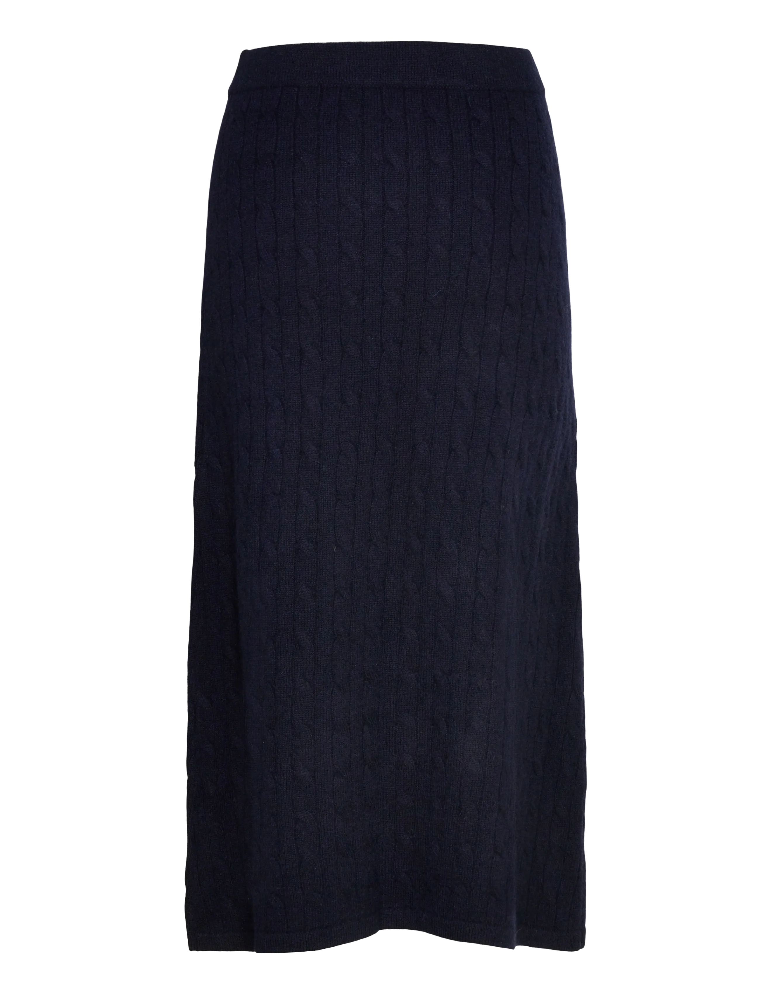 Davida Cashmere - A-Line Cable Skirt - adīti svārki - navy - 1