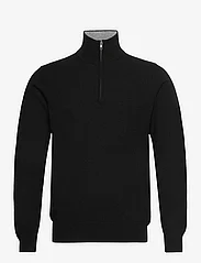 Davida Cashmere - Man Half Zip - džemperi ar daļēju rāvējslēdzēja aizdari - black - 0