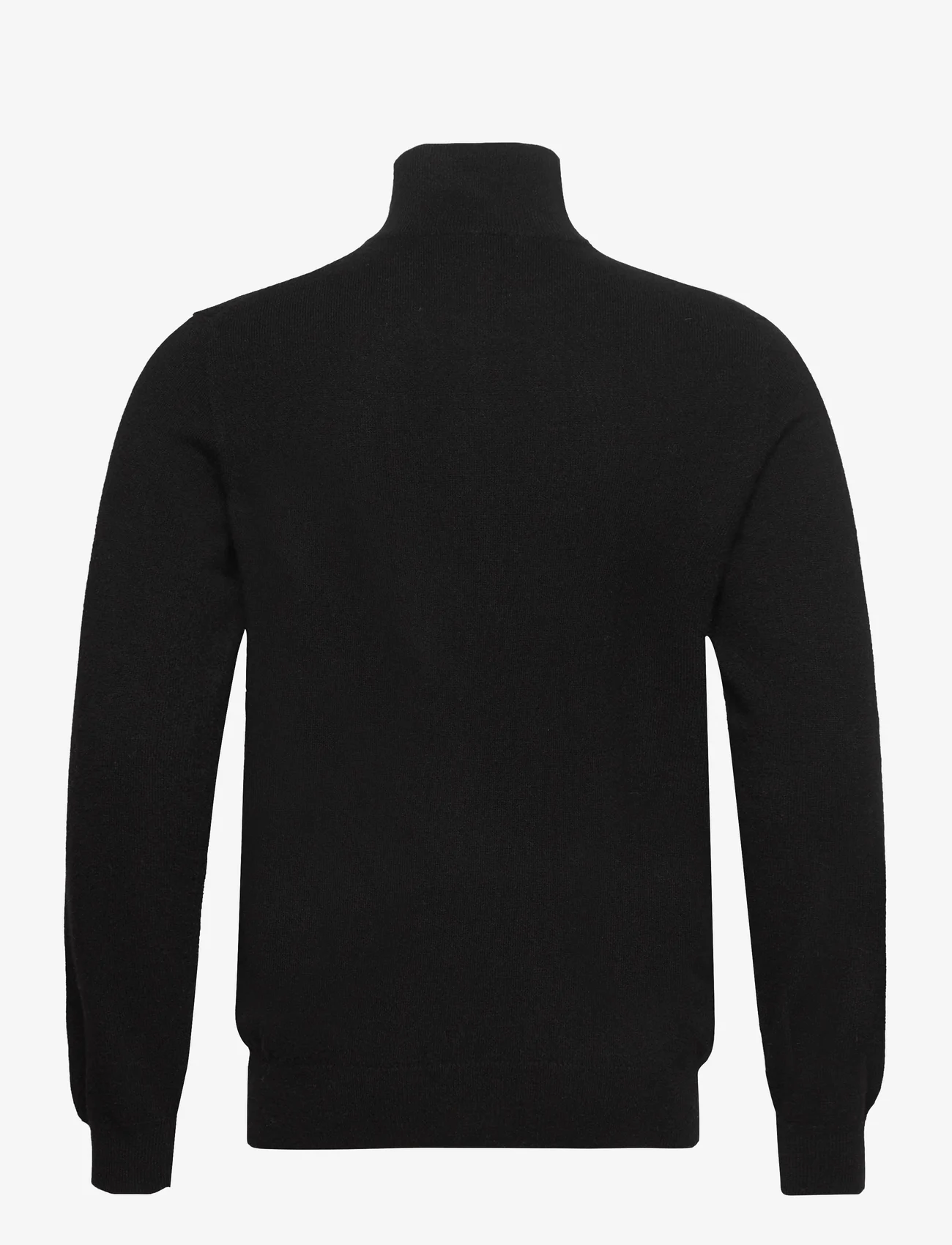 Davida Cashmere - Man Half Zip - džemperi ar daļēju rāvējslēdzēja aizdari - black - 1