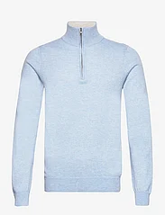 Davida Cashmere - Man Half Zip - džemperi ar daļēju rāvējslēdzēja aizdari - blue fog - 0