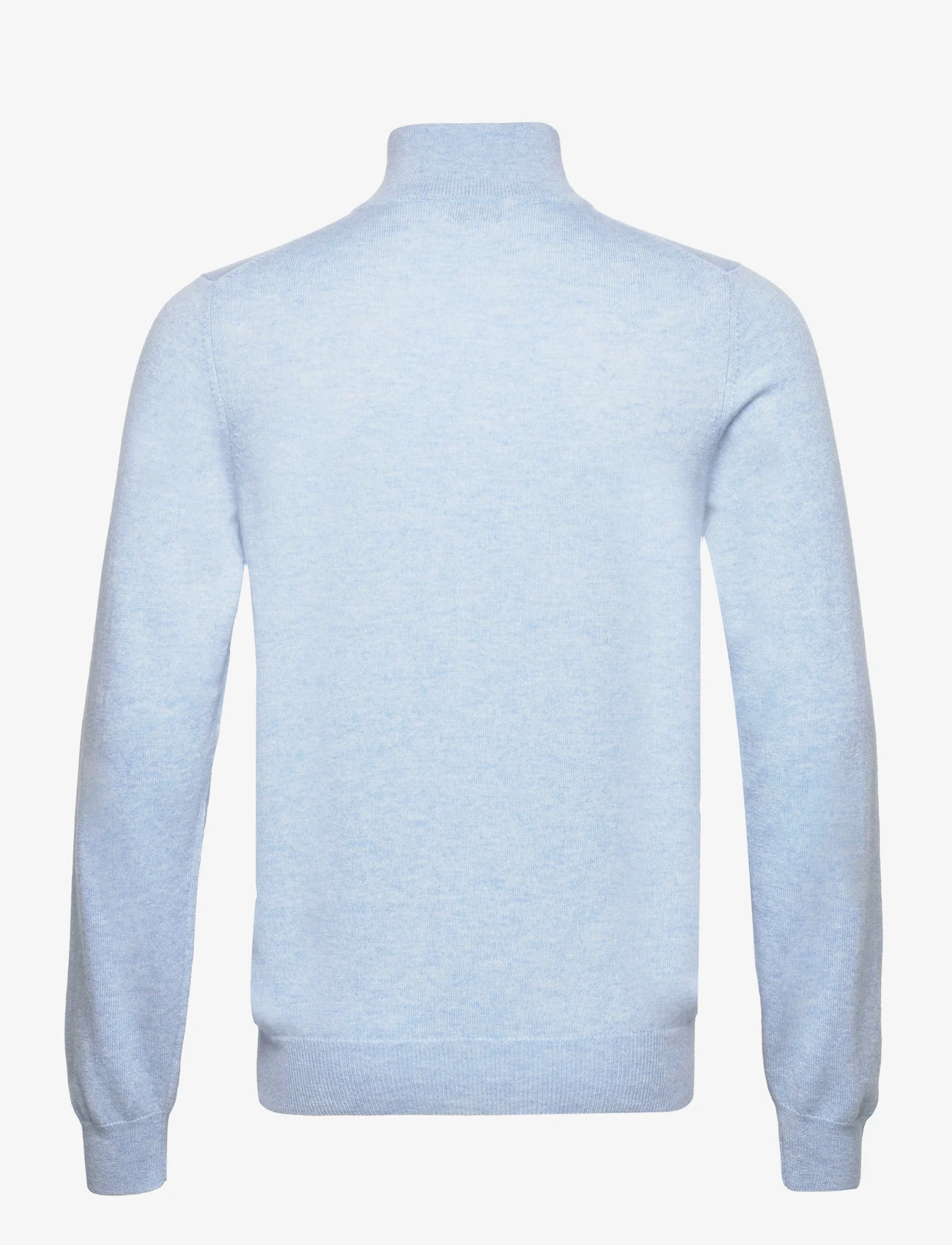 Davida Cashmere - Man Half Zip - džemperiai su trumpu užtrauktuku - blue fog - 1
