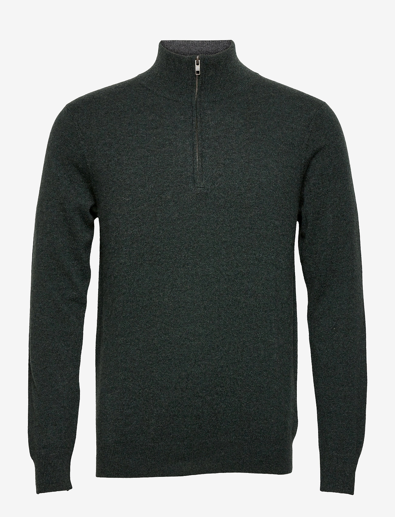 Man Half Zip - DEEP GREEN MELAGE